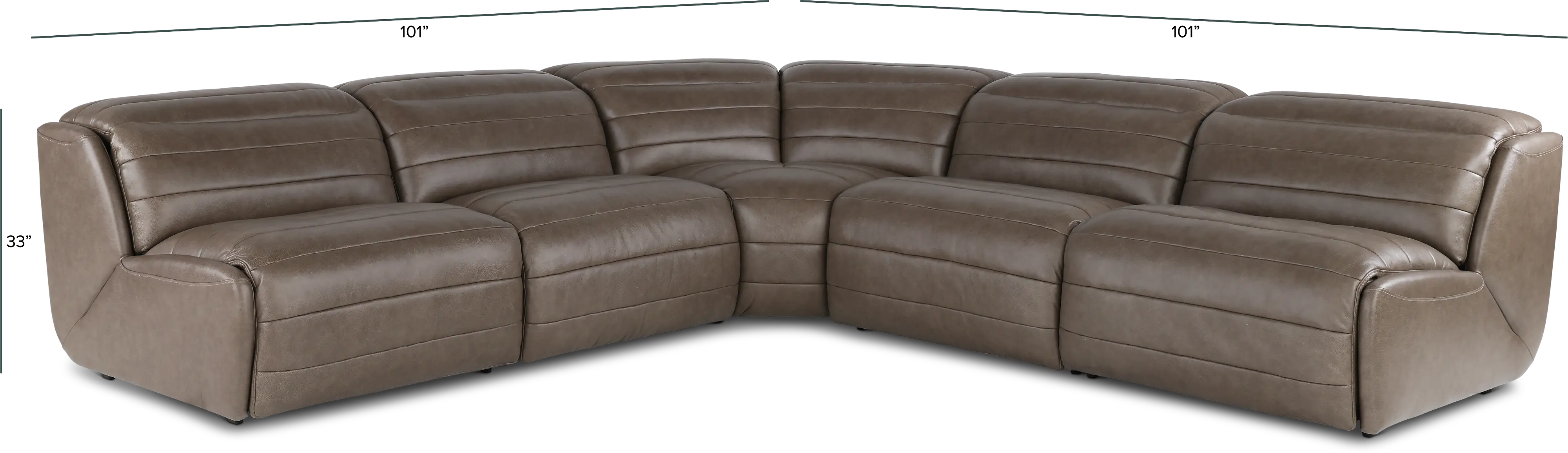 Jag Mushroom 5-Piece Power Reclining Sectional-3