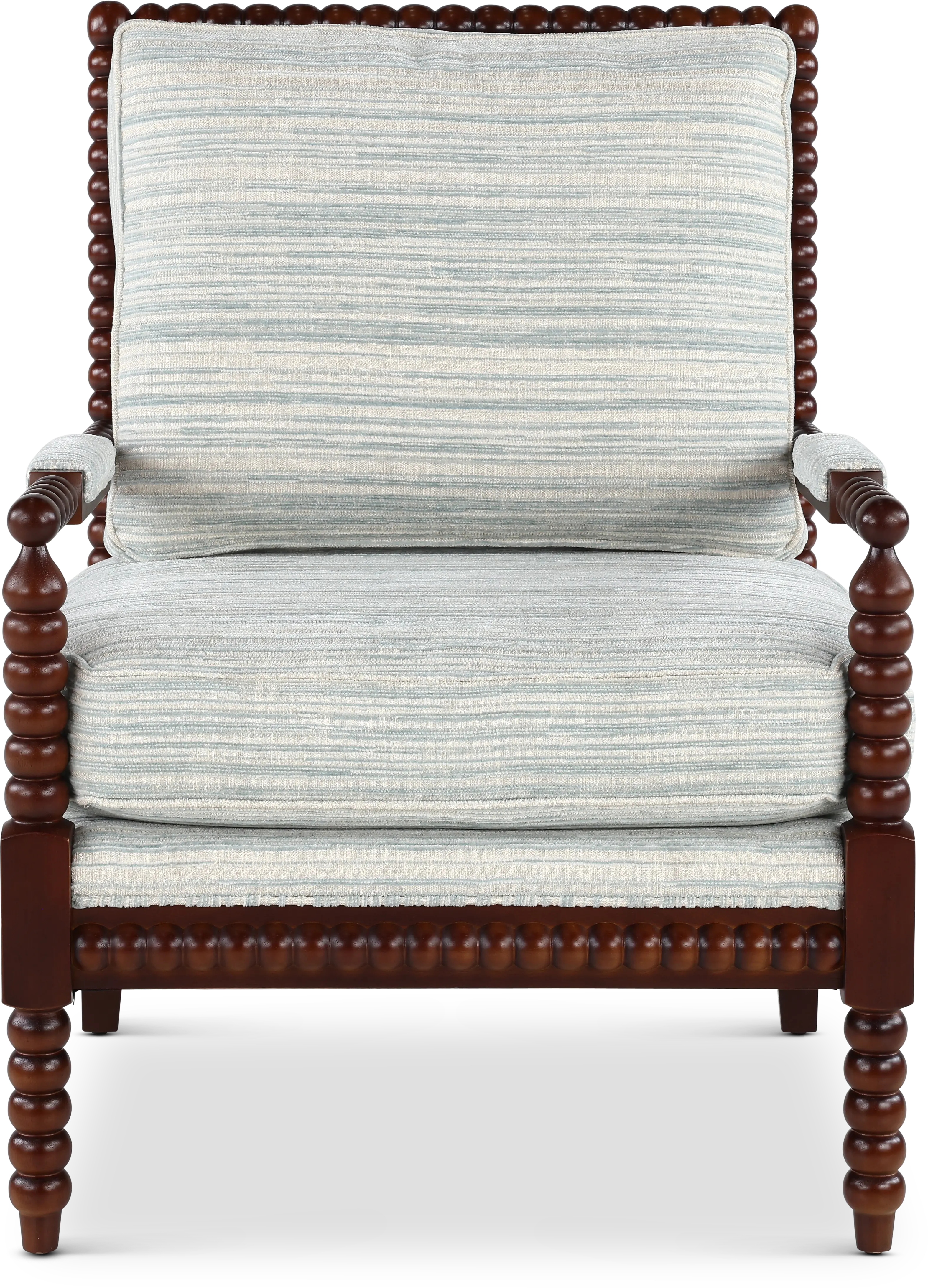 Newman Gray and Brown Spool-Style Accent Chair-4