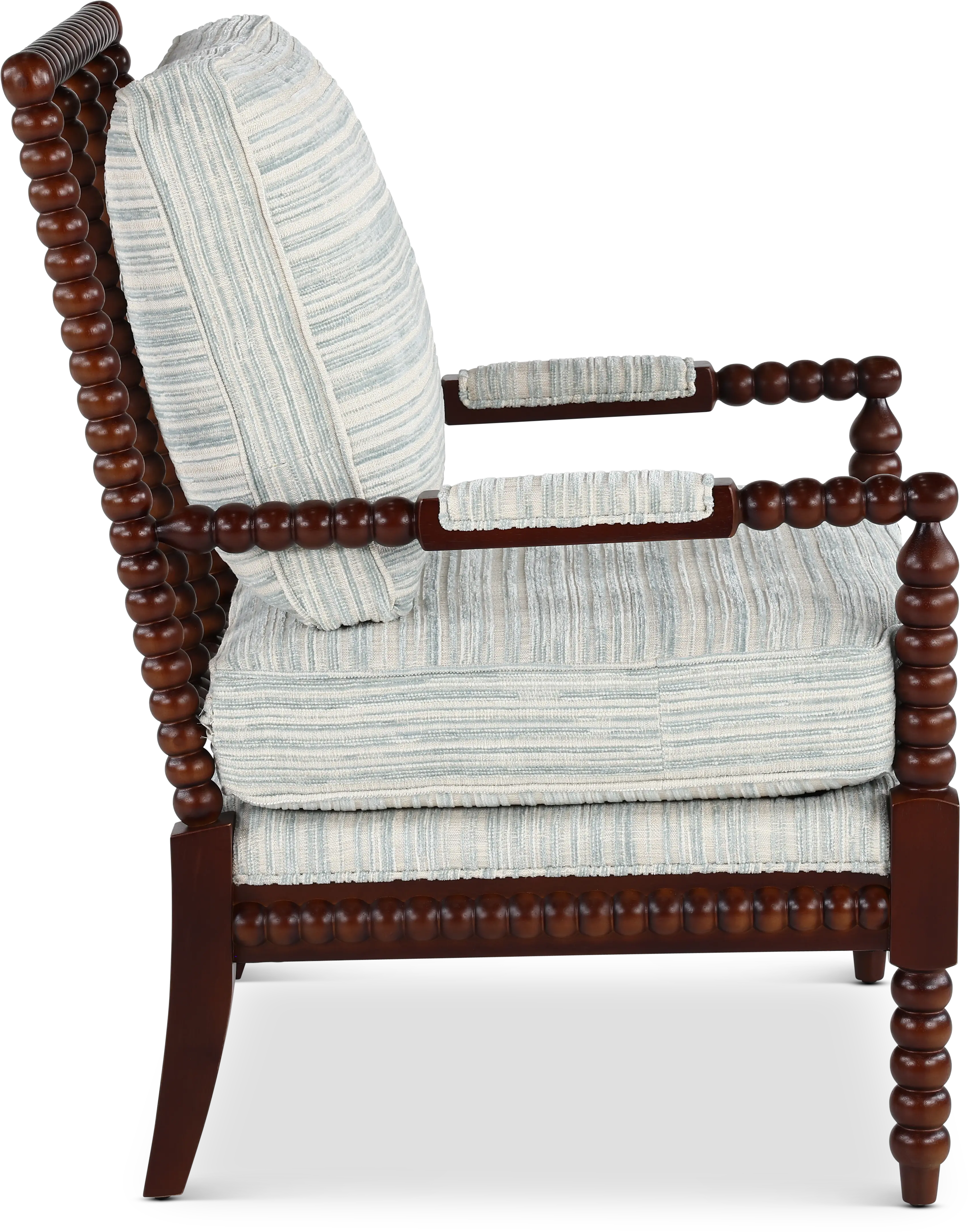 Newman Gray and Brown Spool-Style Accent Chair-6