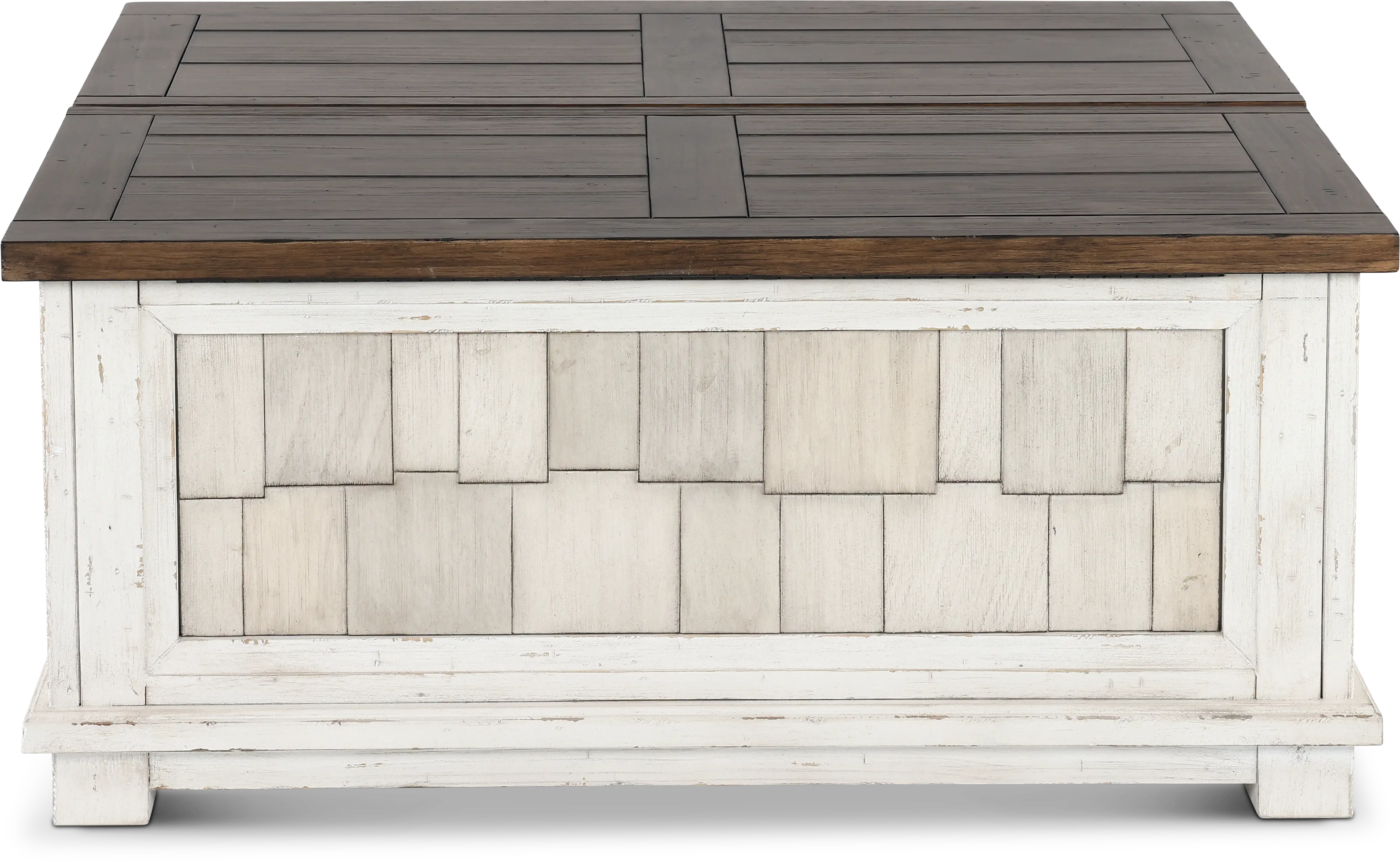 237-OT1011 River Place White and Brown Lift Coffee Table-1