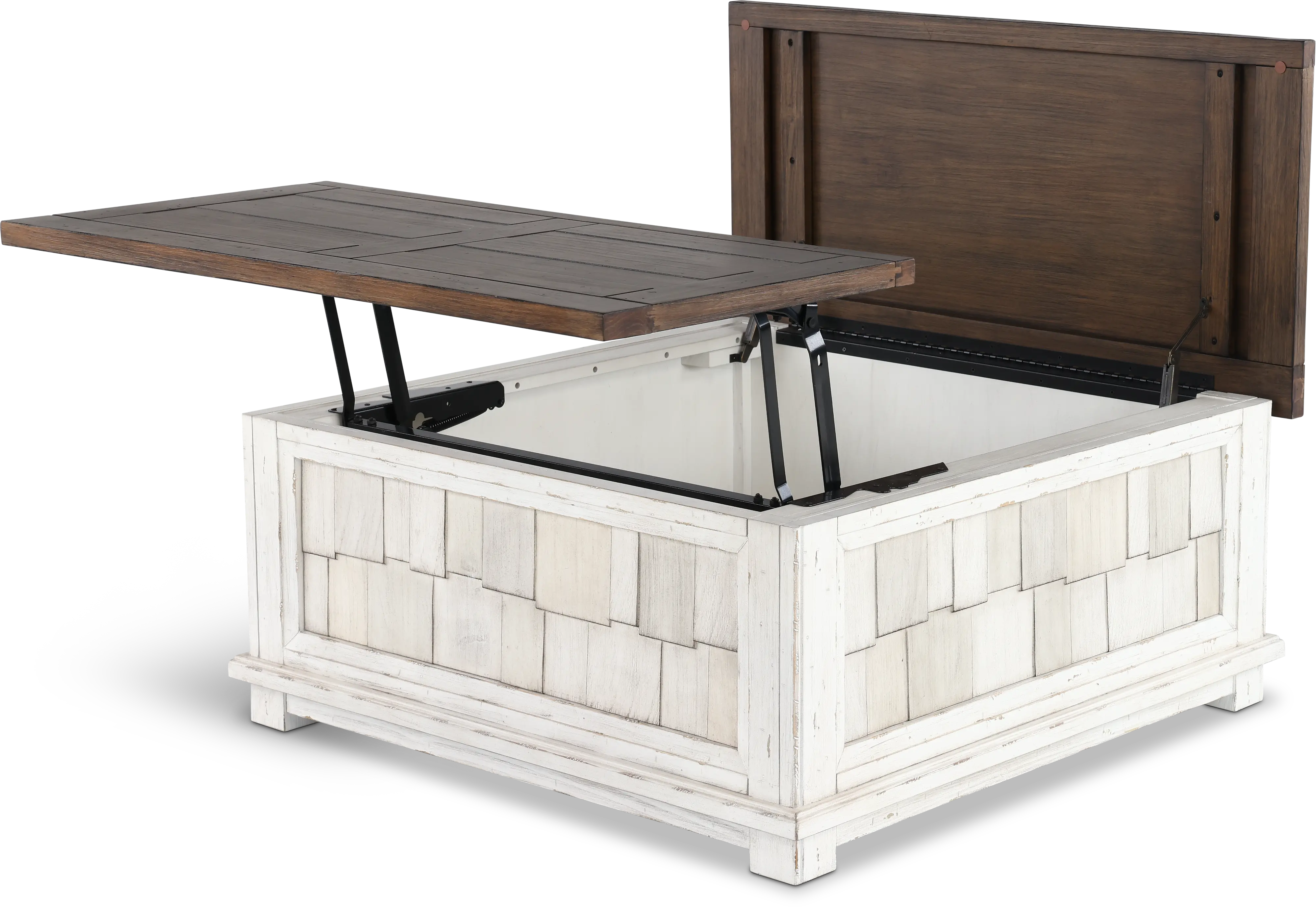 237-OT1011 River Place White and Brown Lift Coffee Table-5