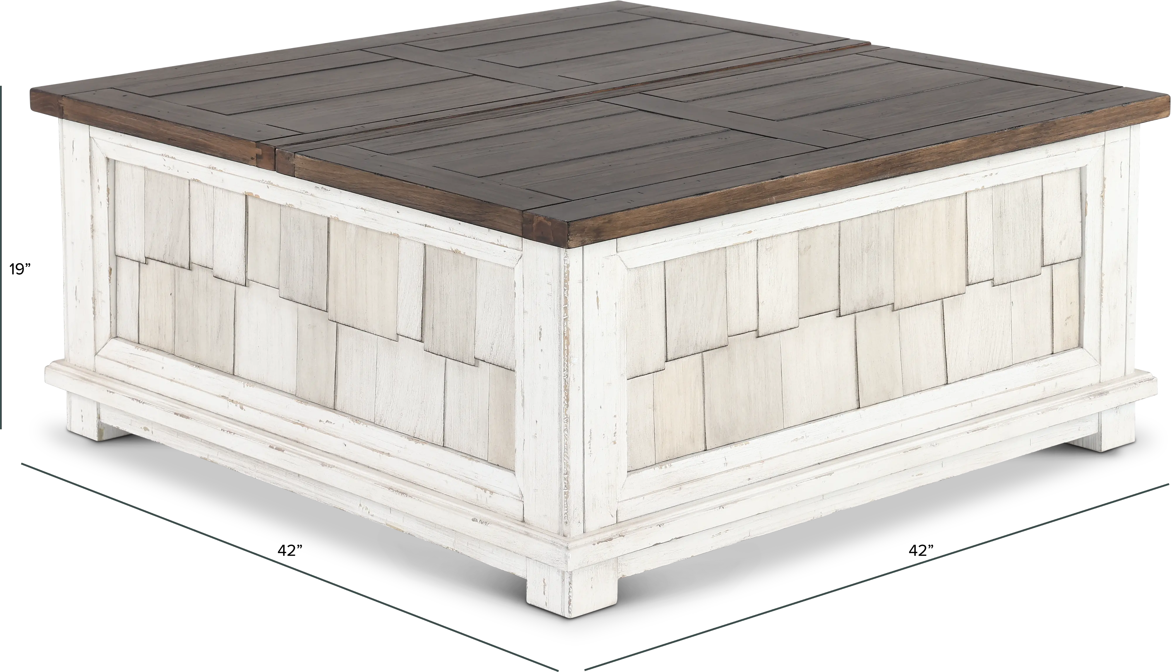 237-OT1011 River Place White and Brown Lift Coffee Table-3