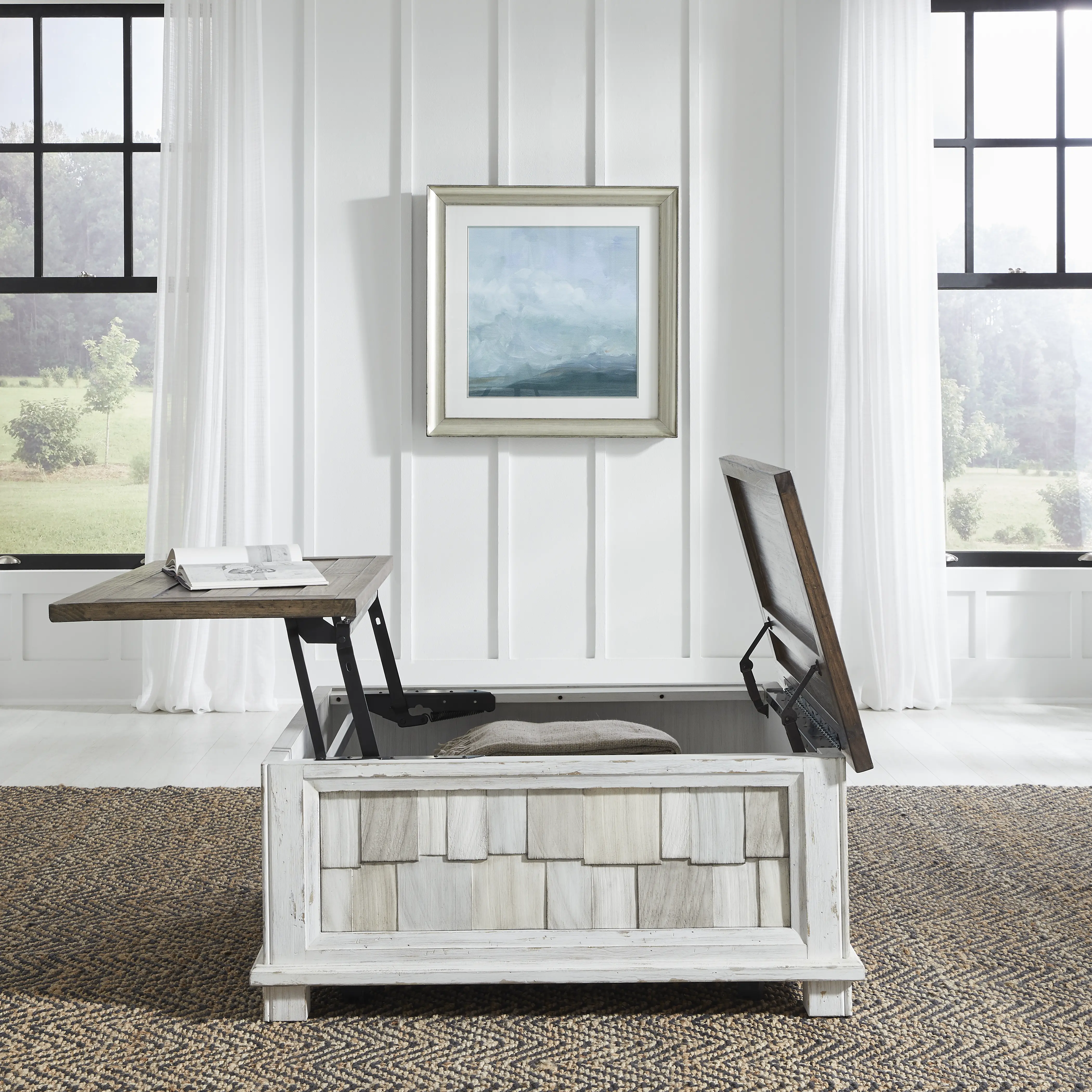 237-OT1011 River Place White and Brown Lift Coffee Table-9