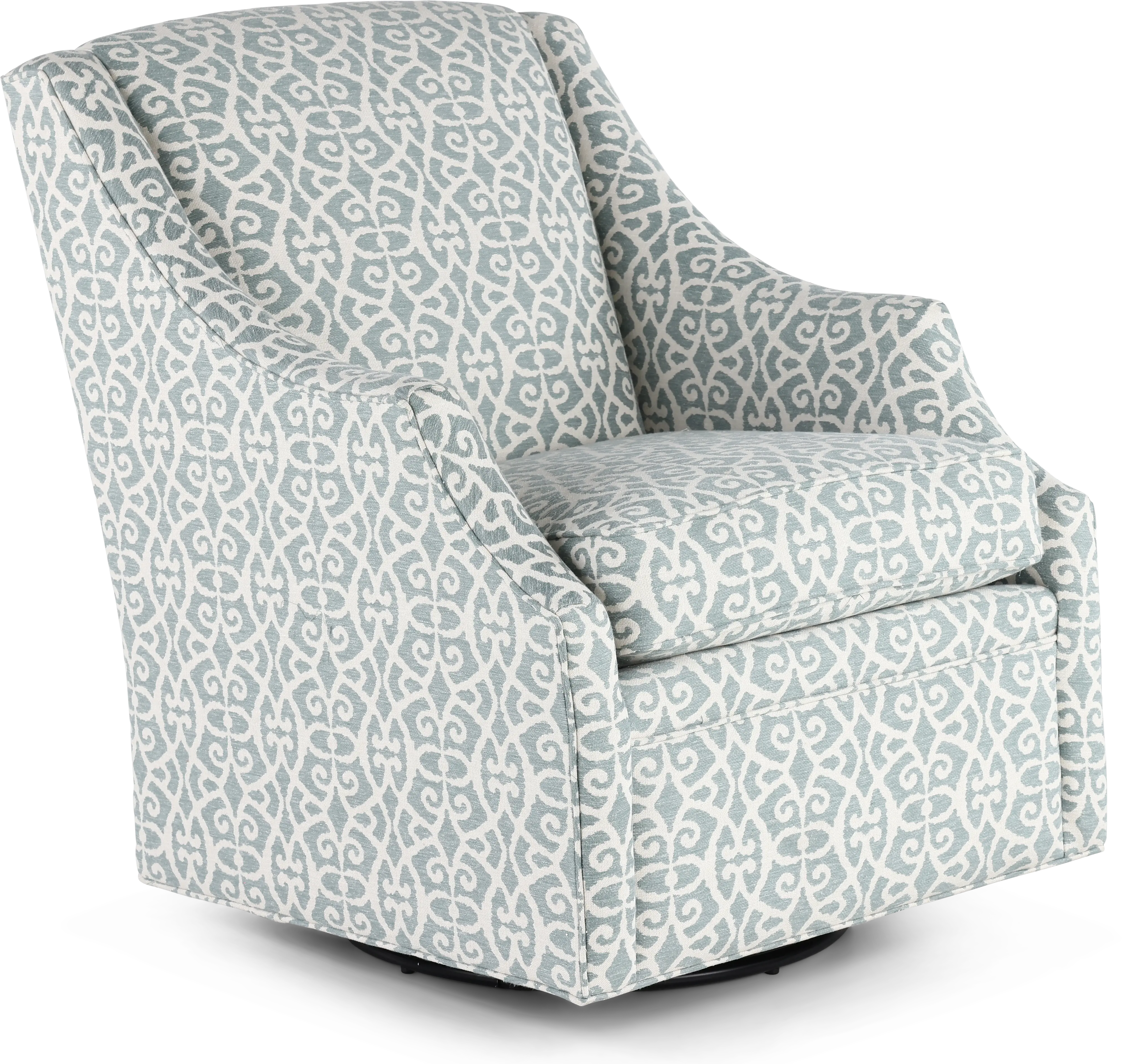 Newman Gray and White Gliding Swivel Chair-1