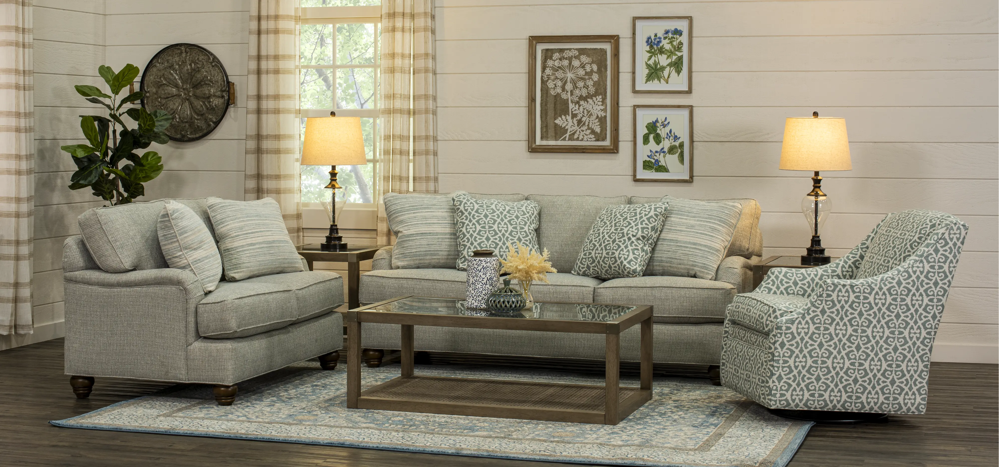 Newman Gray and White Gliding Swivel Chair-10