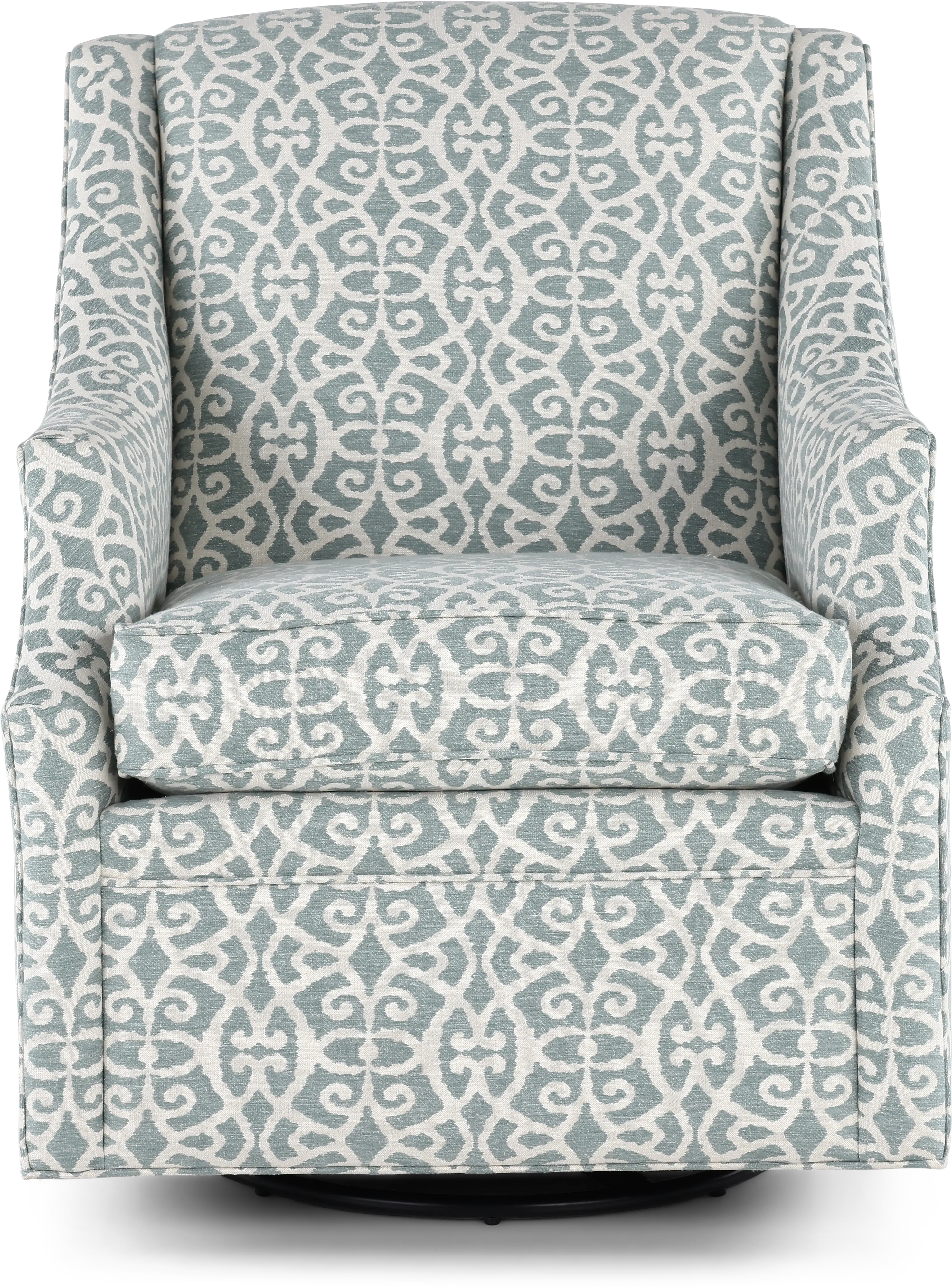 Newman Gray and White Gliding Swivel Chair-4