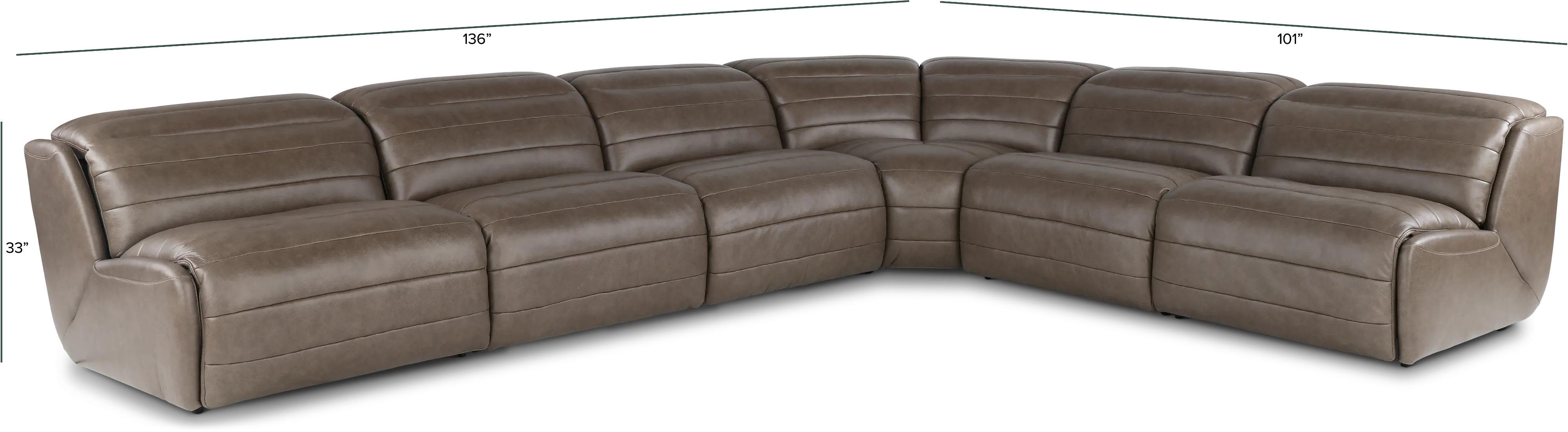 Jag Mushroom 6-Piece Power Reclining Sectional-3