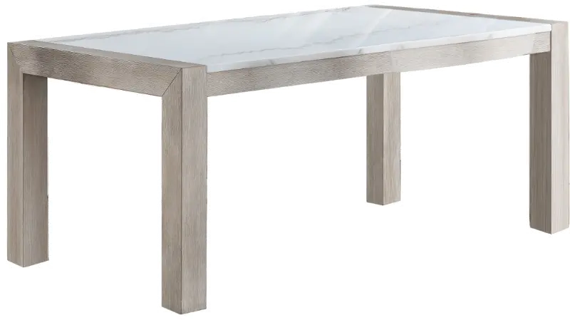 Nina Beige and White Marble Dining Table