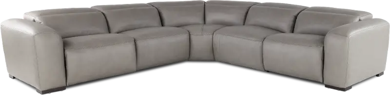 Chalet Gray 5-Piece Power Reclining Sectional