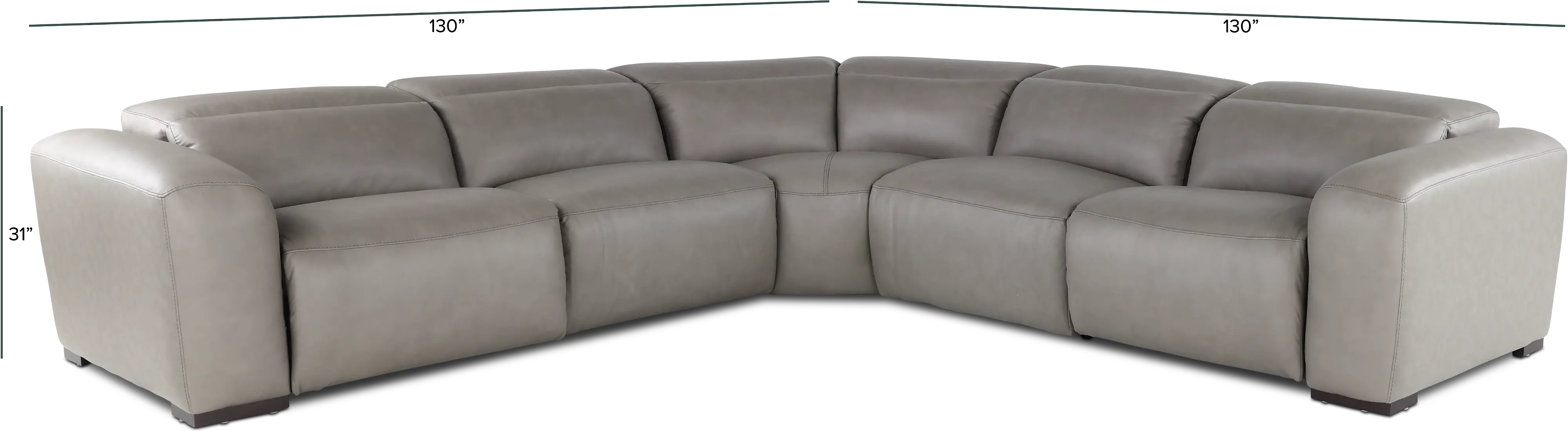 Chalet Gray 5-Piece Power Reclining Sectional-3
