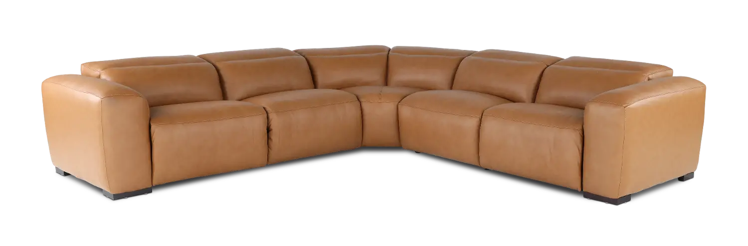 Chalet Butternut 5-Piece Power Reclining Sectional-1