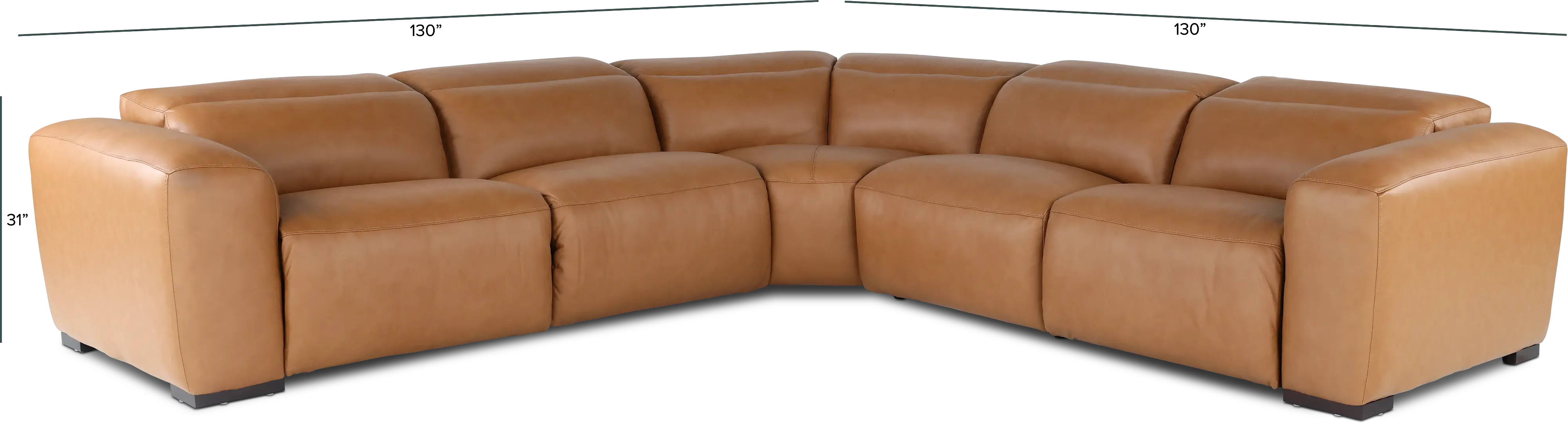 Chalet Butternut 5-Piece Power Reclining Sectional-3