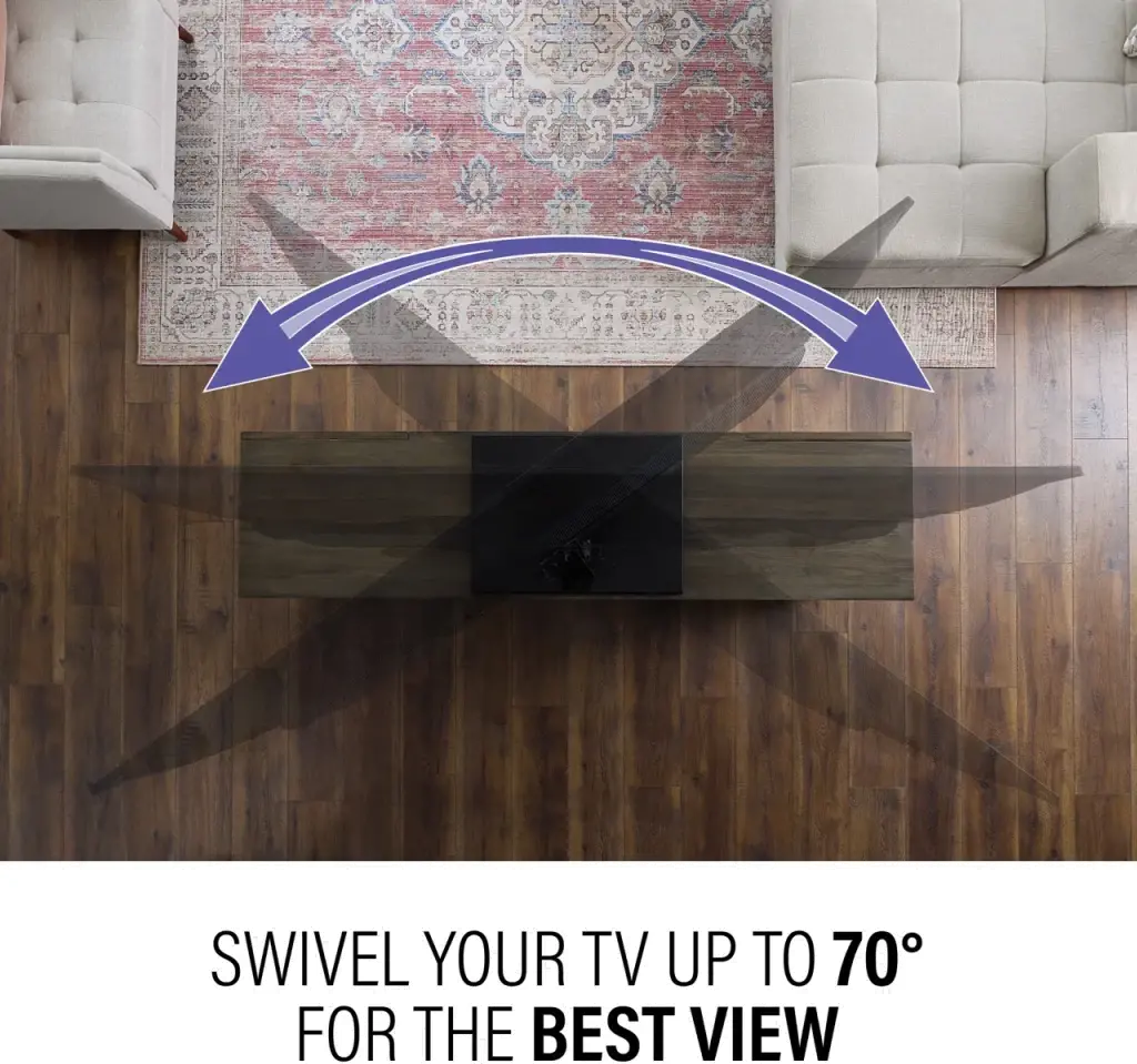 VSTV2-B2 SANUS Table-Top Swivel TV Stand for TVs 40 - 86 -3