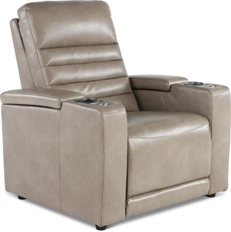 Copley Silver Power Recliner with Power Headrest