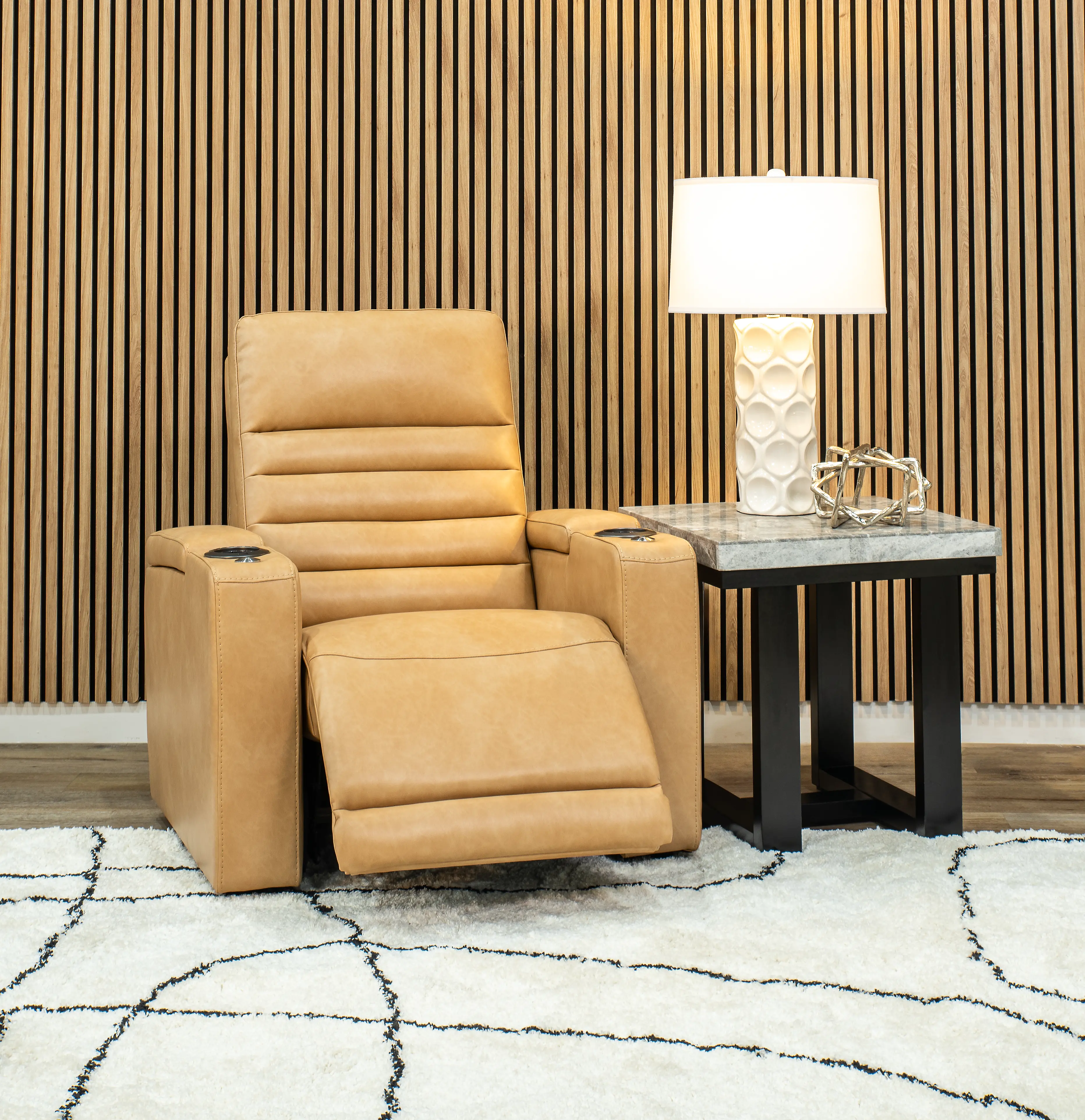 Copley Tan Power Recliner with Power Headrest-2