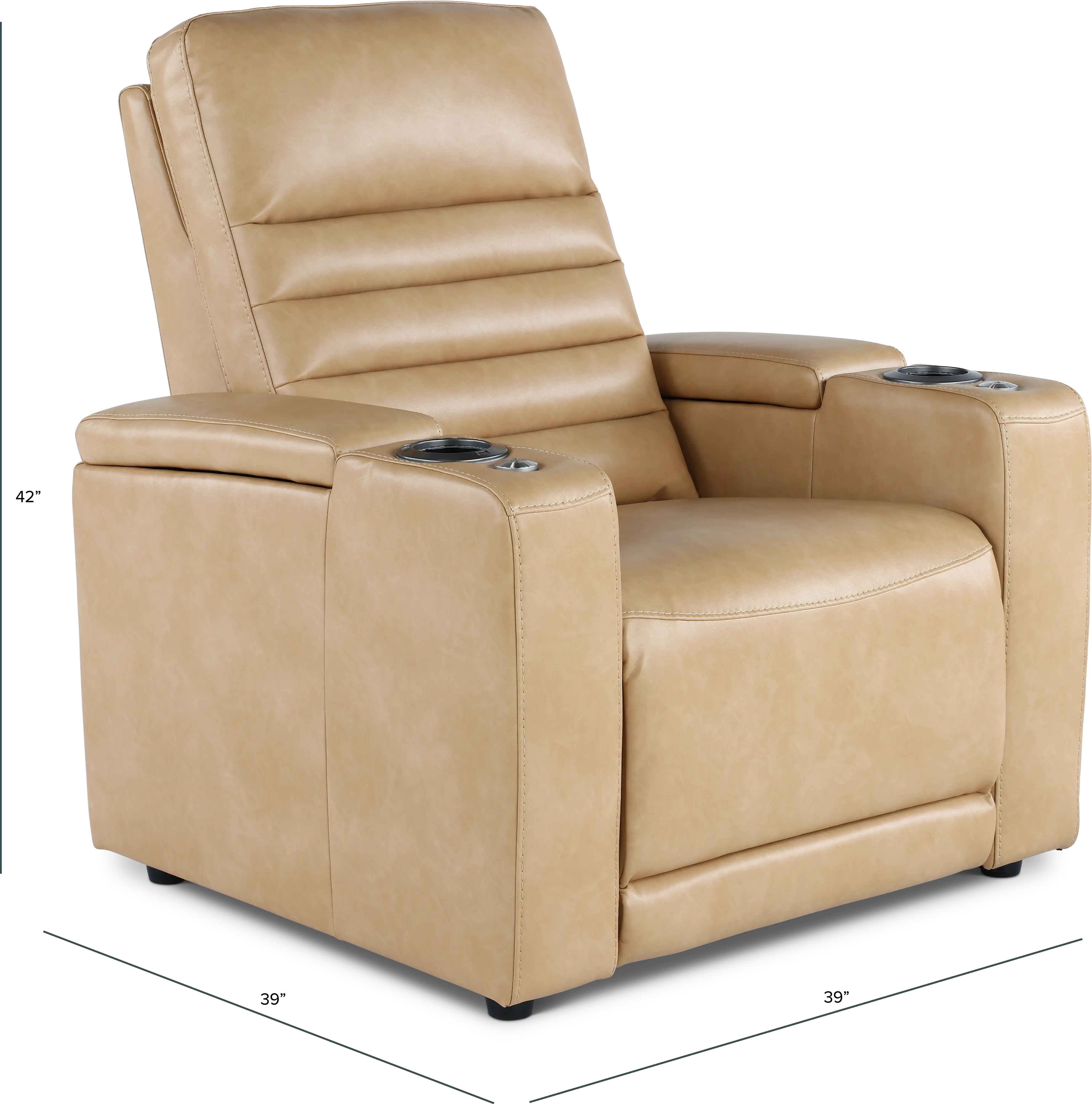 Copley Tan Power Recliner with Power Headrest-3