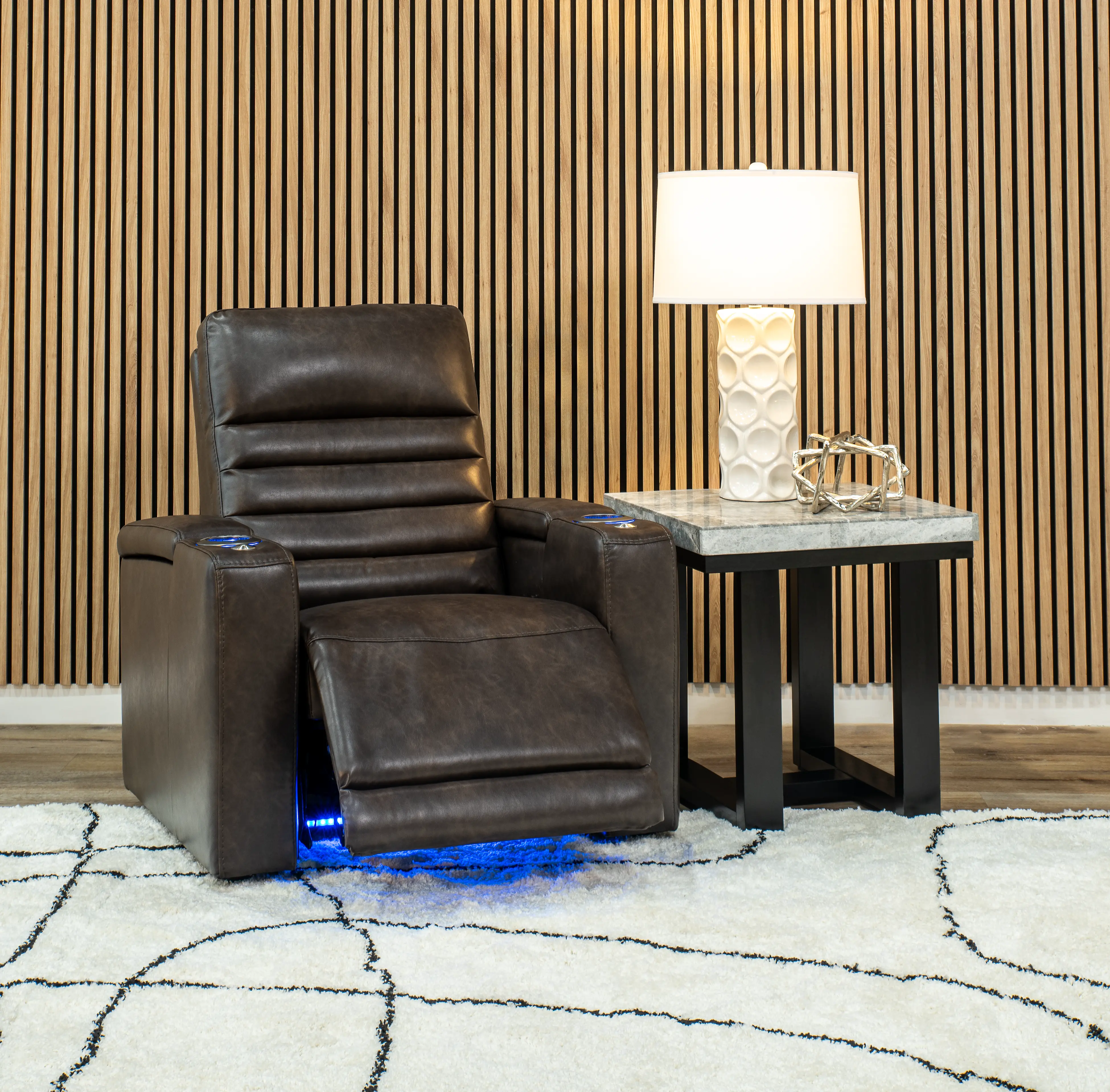 Copley Dark Brown Power Recliner with Power Headrest-11