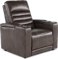 Copley Dark Brown Power Recliner with Power Headrest
