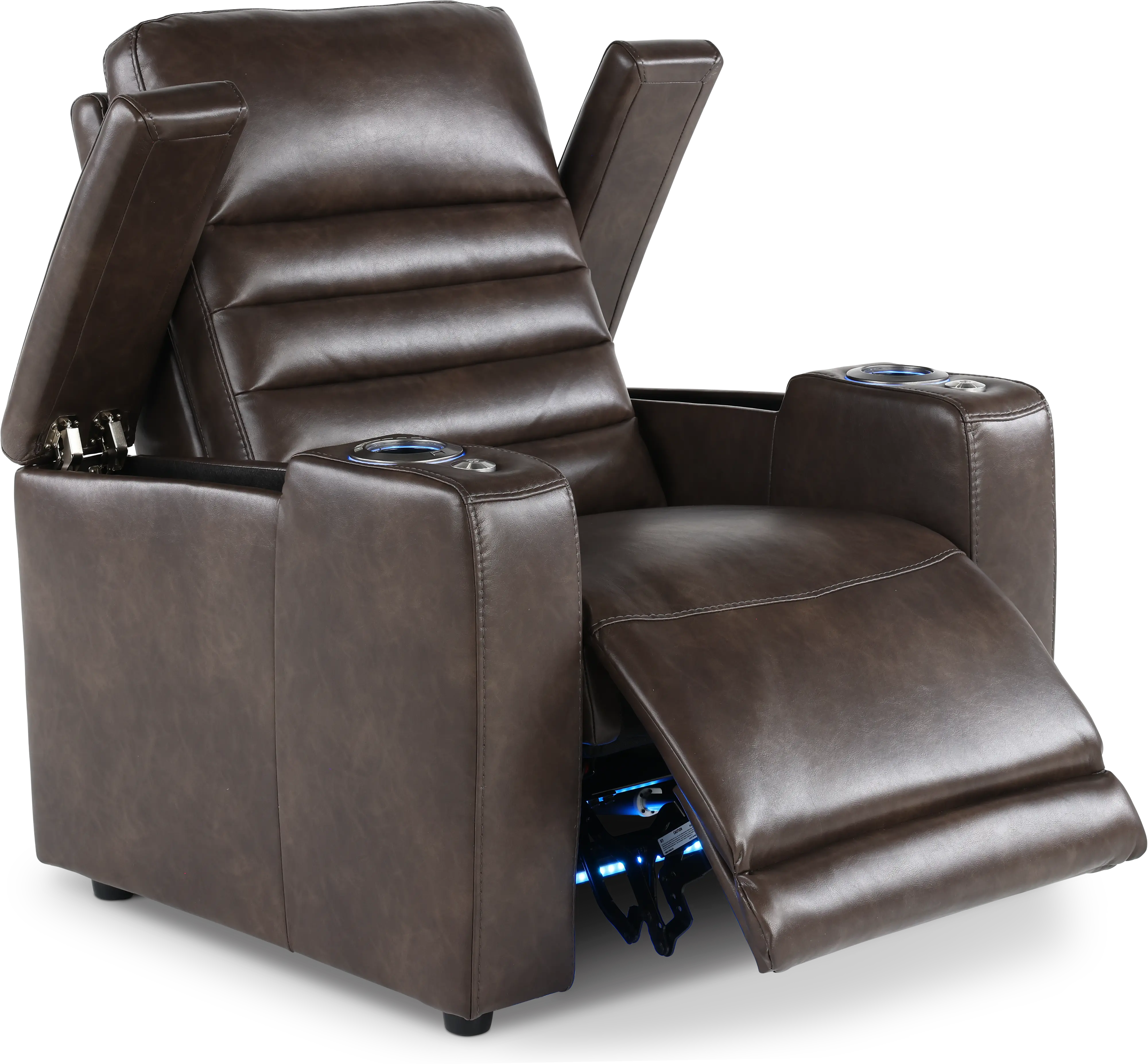 Copley Dark Brown Power Recliner with Power Headrest-6