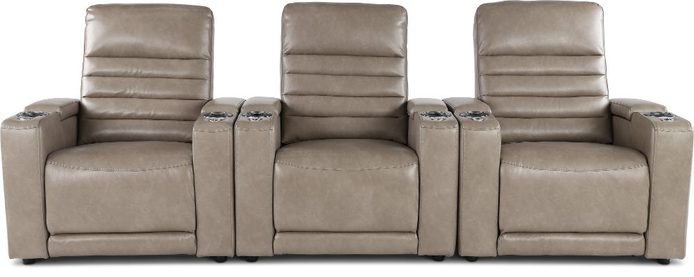 Copley Silver 3-Piece Power Home Theater Seating