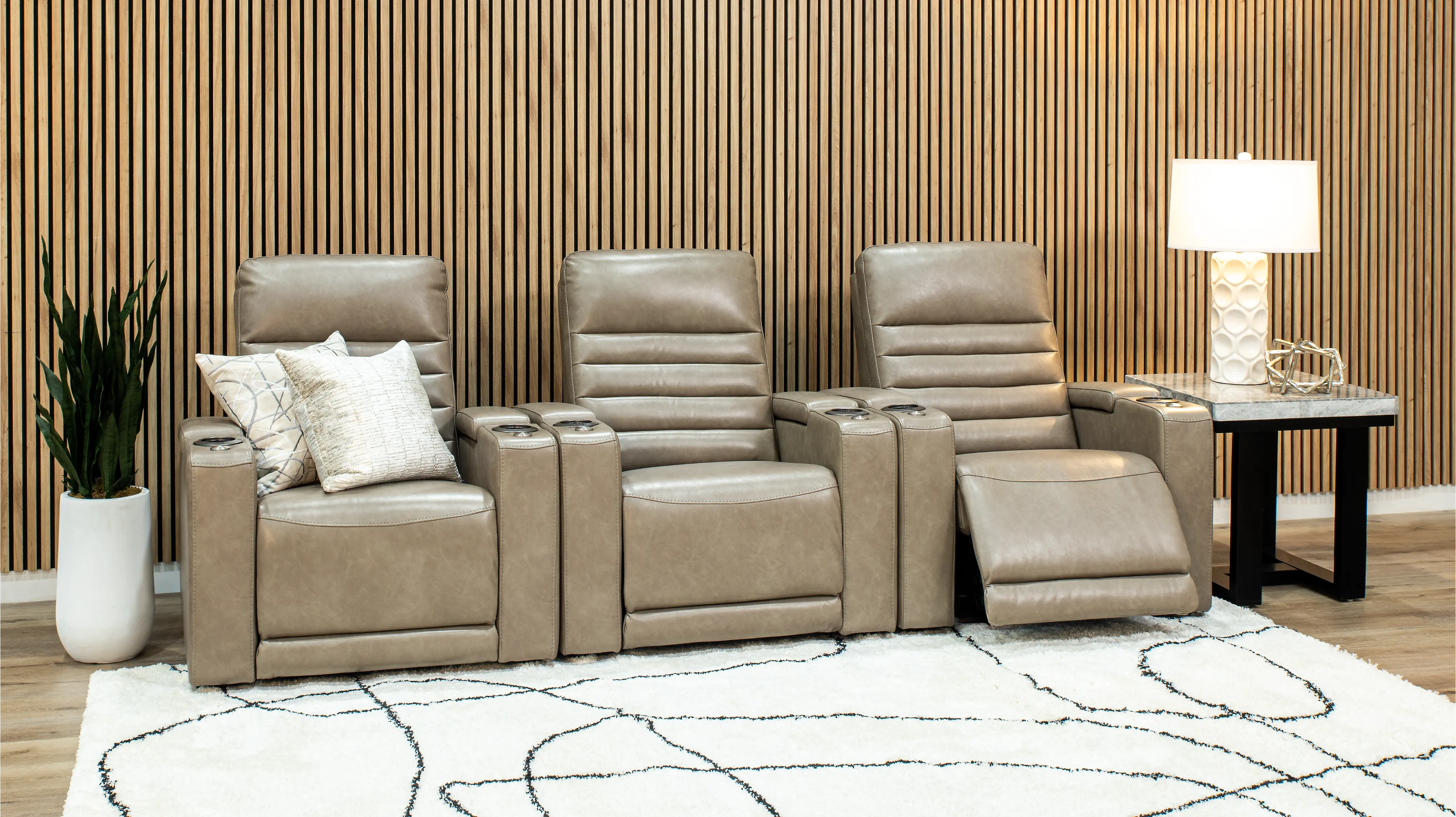 Copley Silver 3-Piece Power Home Theater Seating-4