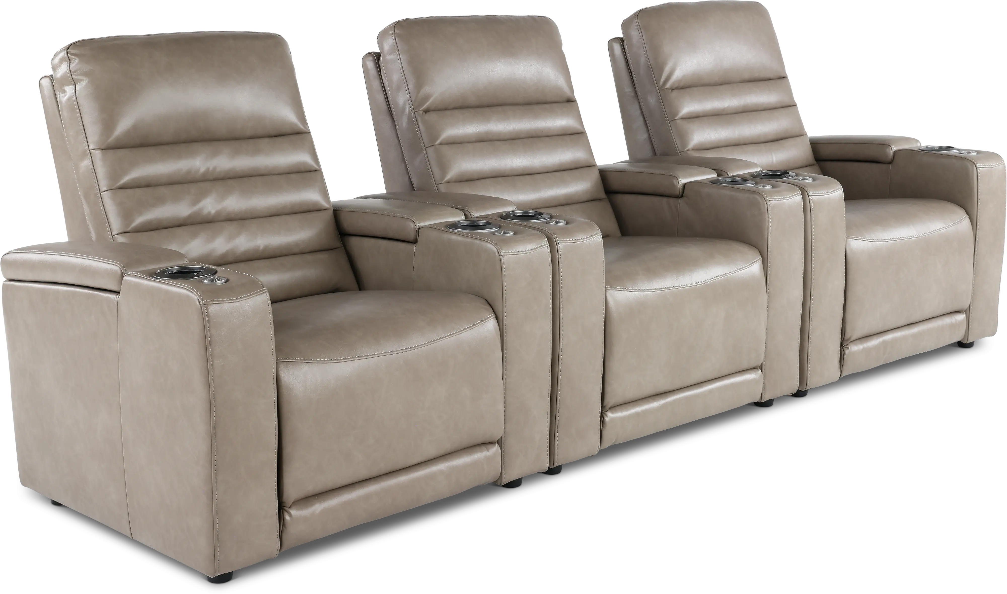 Copley Silver 3-Piece Power Home Theater Seating-5