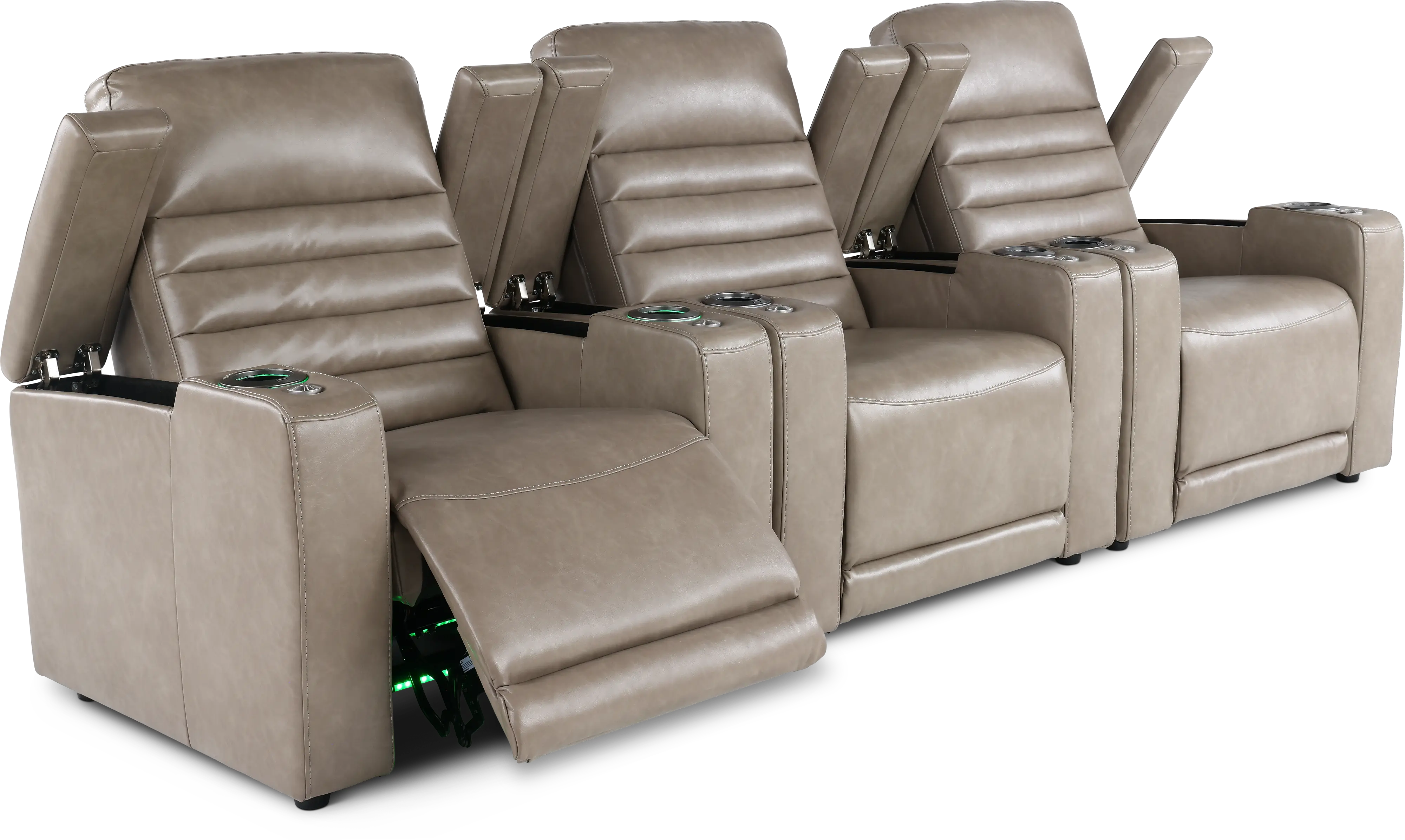 Copley Silver 3-Piece Power Home Theater Seating-7