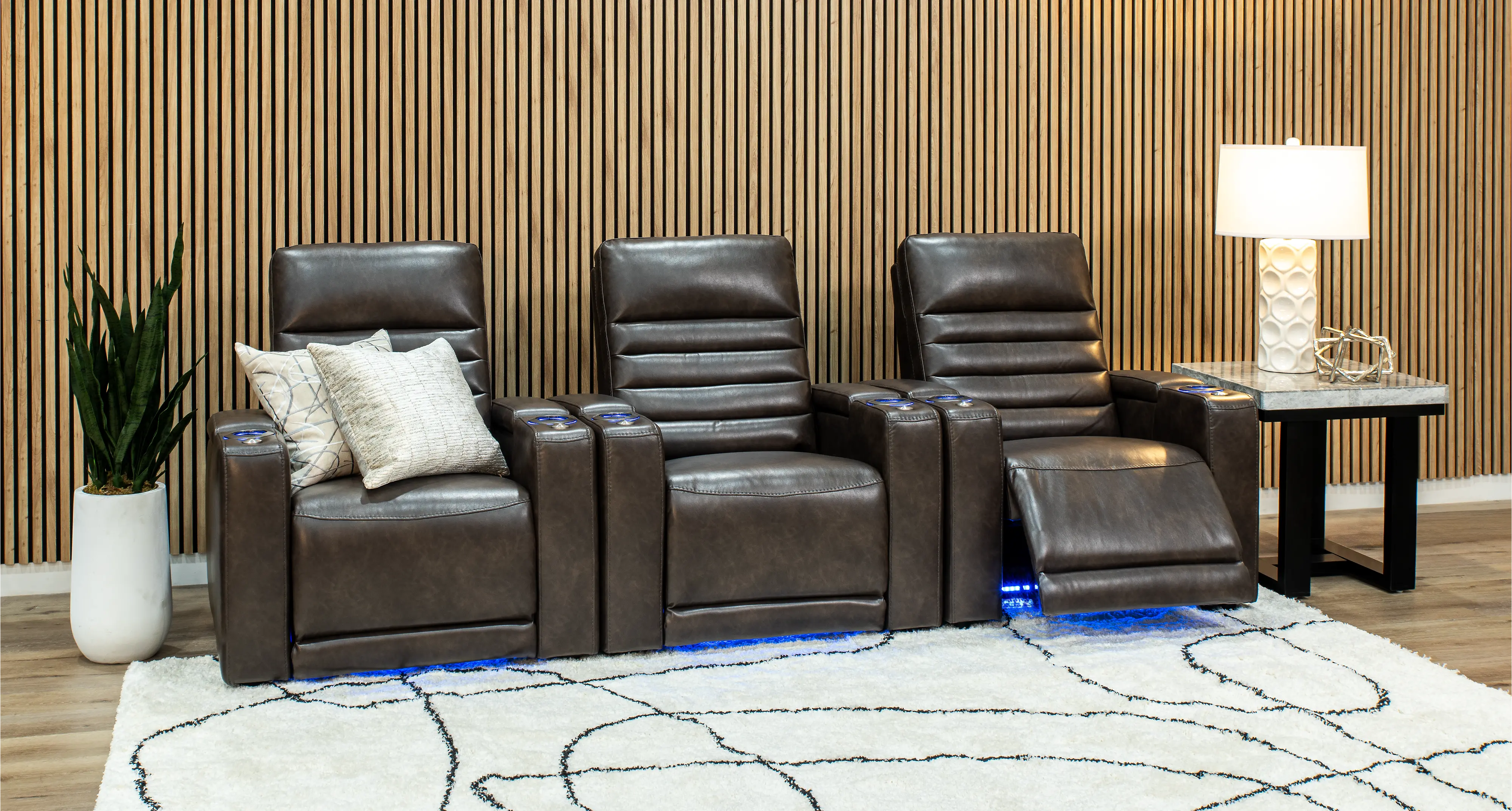 Copley Dark Brown 3-Piece Power Home Theater Seating-10