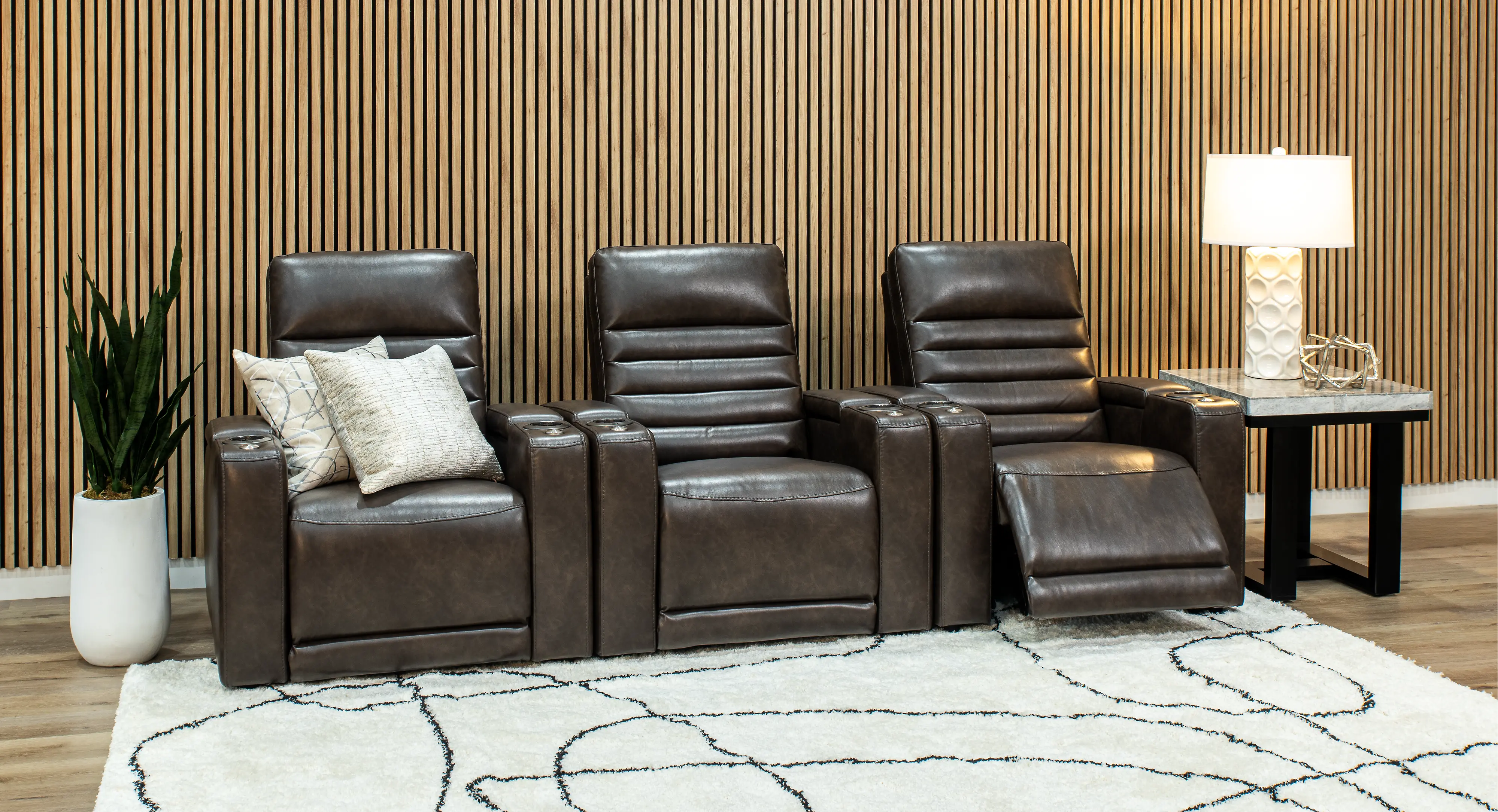 Copley Dark Brown 3-Piece Power Home Theater Seating-2