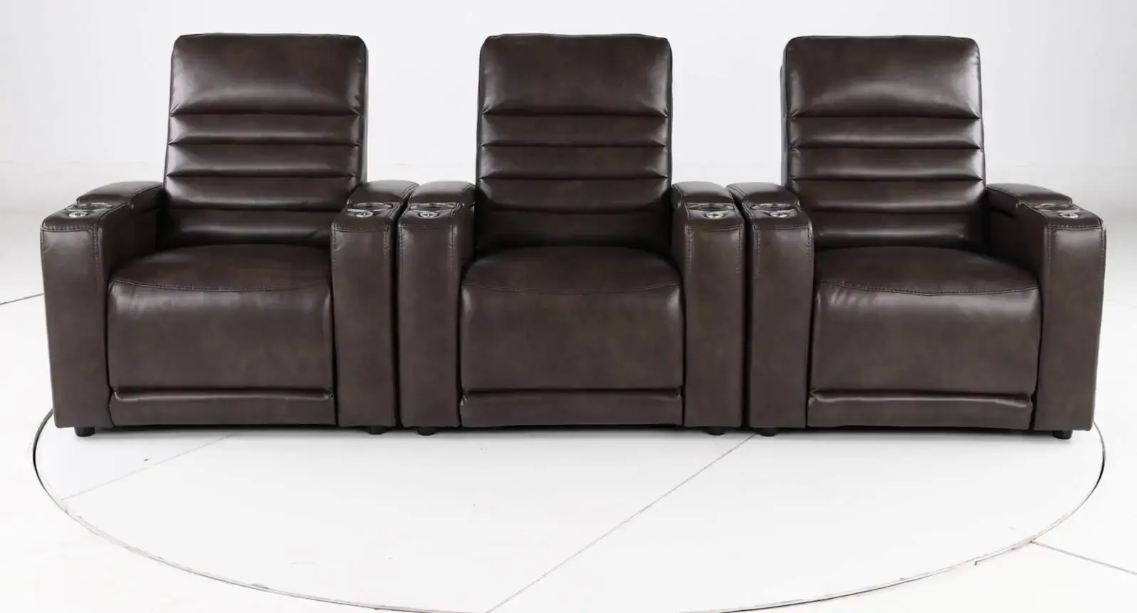 Copley Dark Brown 3-Piece Power Home Theater Seating-5