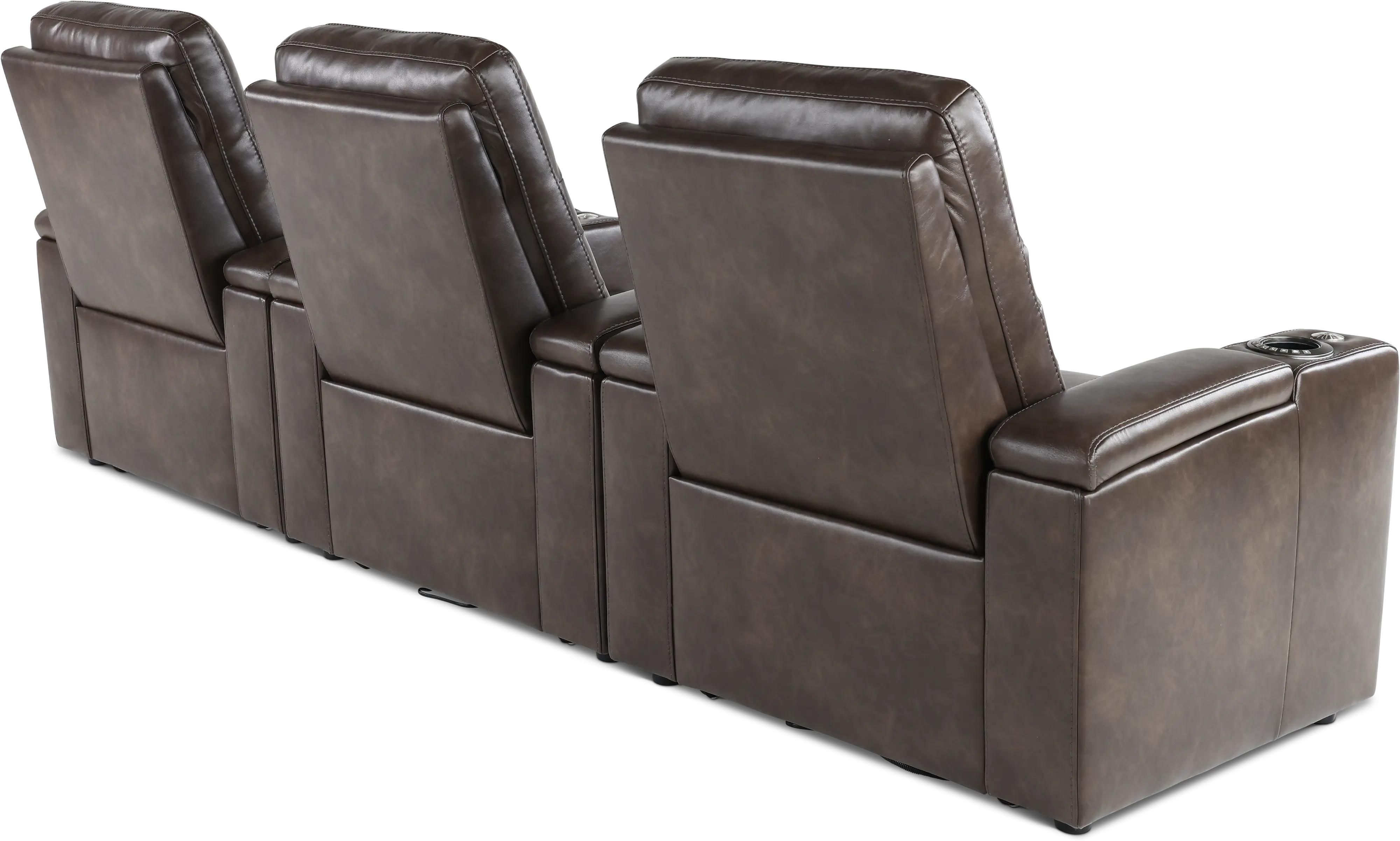 Copley Dark Brown 3-Piece Power Home Theater Seating-7