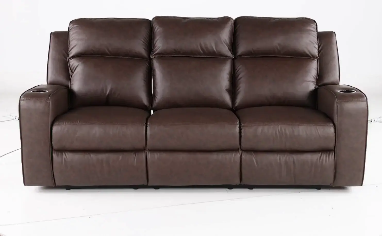 Lavenhorne Granite Dark Brown Reclining Sofa with Drop Down Table-5