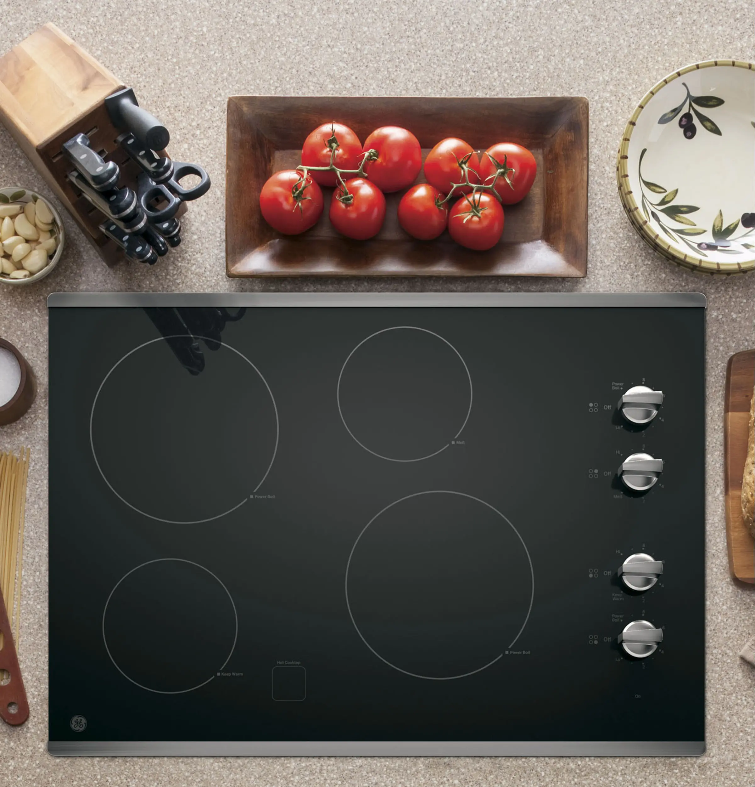 JP3030SWSS GE 30 Inch Smoothtop Electric Cooktop - Stainless Steel-2