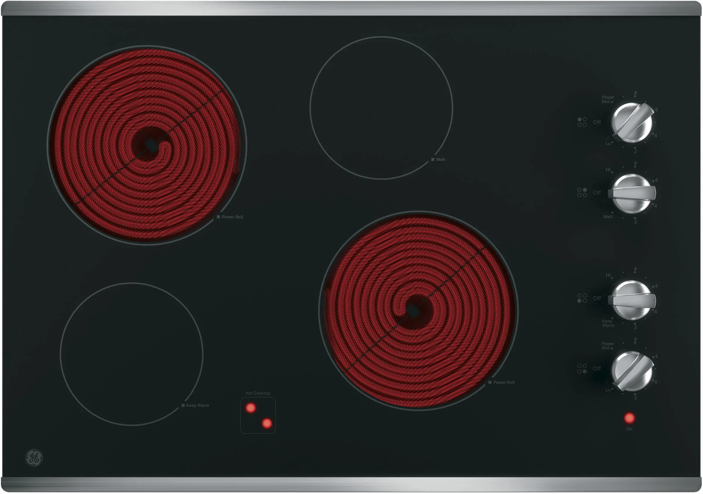 JP3030SWSS GE 30 Inch Smoothtop Electric Cooktop - Stainless Steel-3