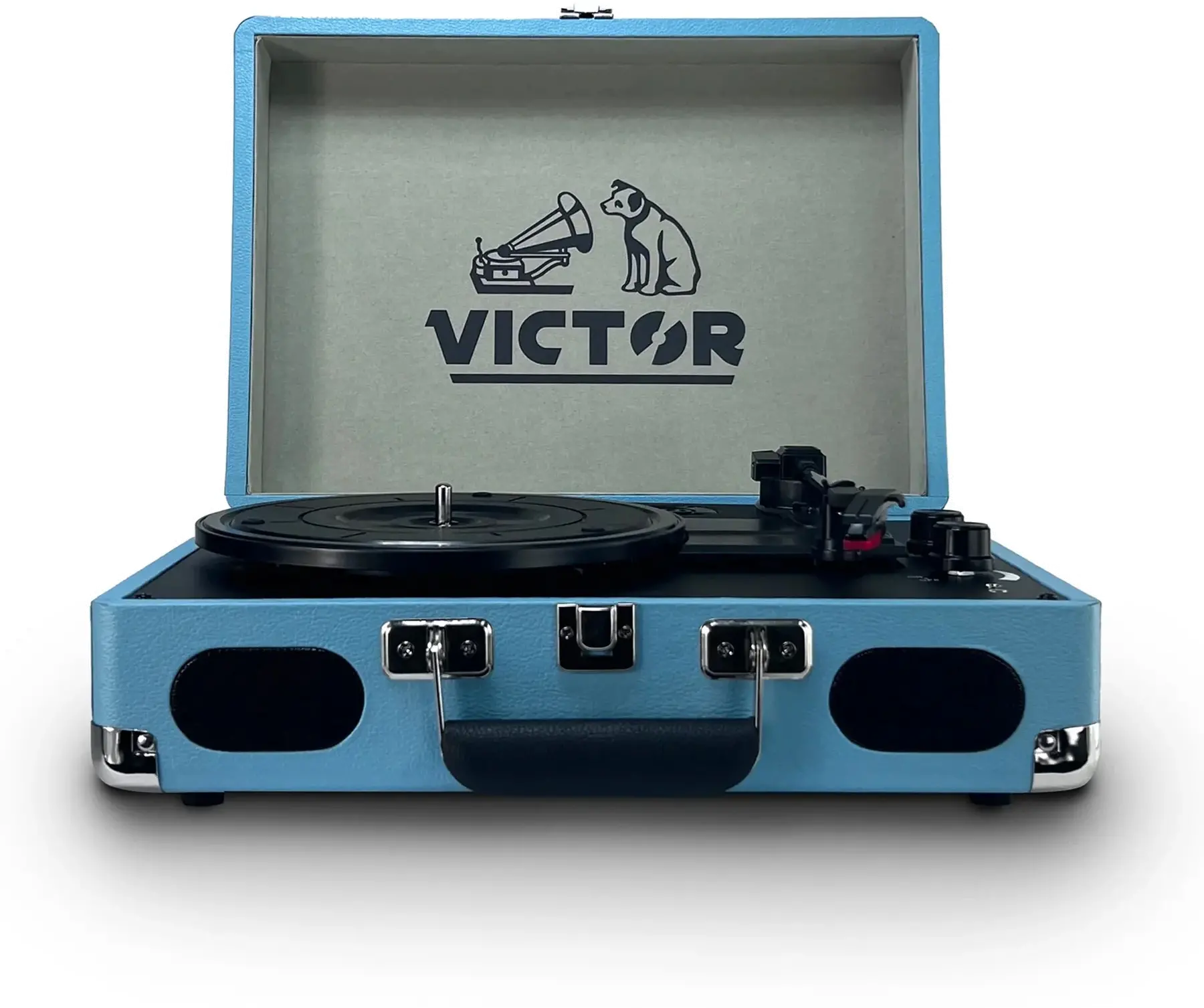 Victor Suitcase Metro Plus Portable Turntable - Turquoise-1
