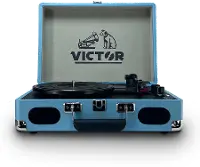 Victor Suitcase Metro Plus Portable Turntable - Turquoise