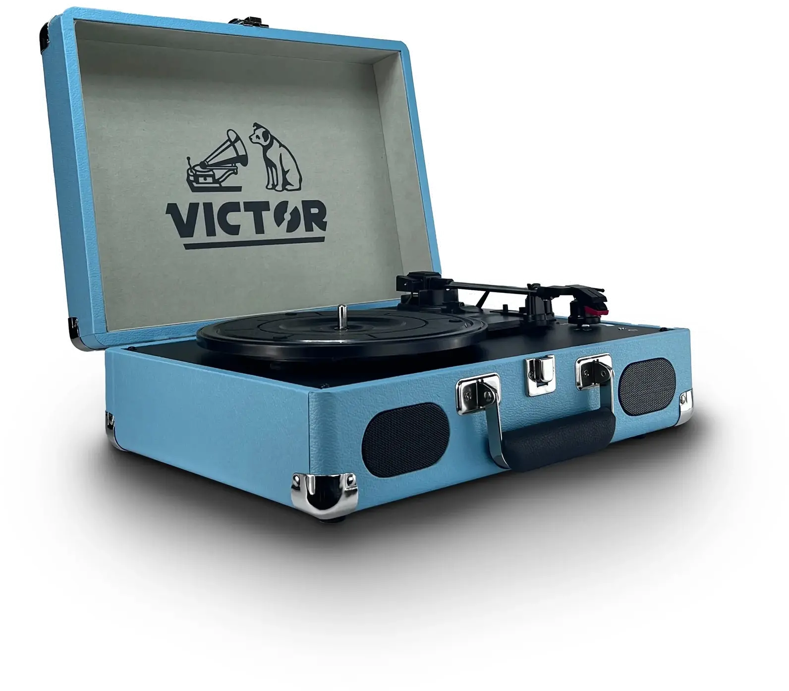 Victor Suitcase Metro Plus Portable Turntable - Turquoise-2