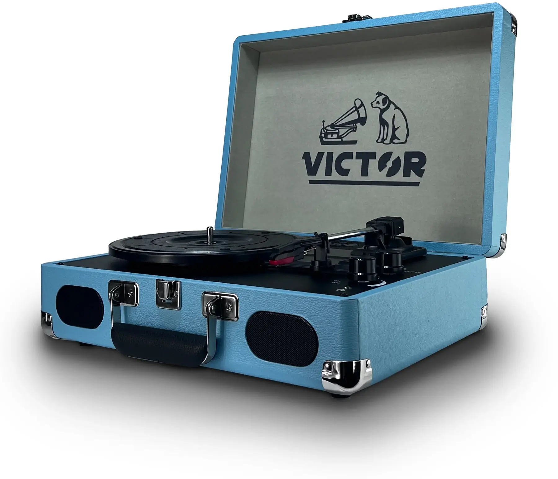 Victor Suitcase Metro Plus Portable Turntable - Turquoise-3