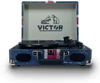 Victor Suitcase Metro Plus Portable Turntable - UK Flag