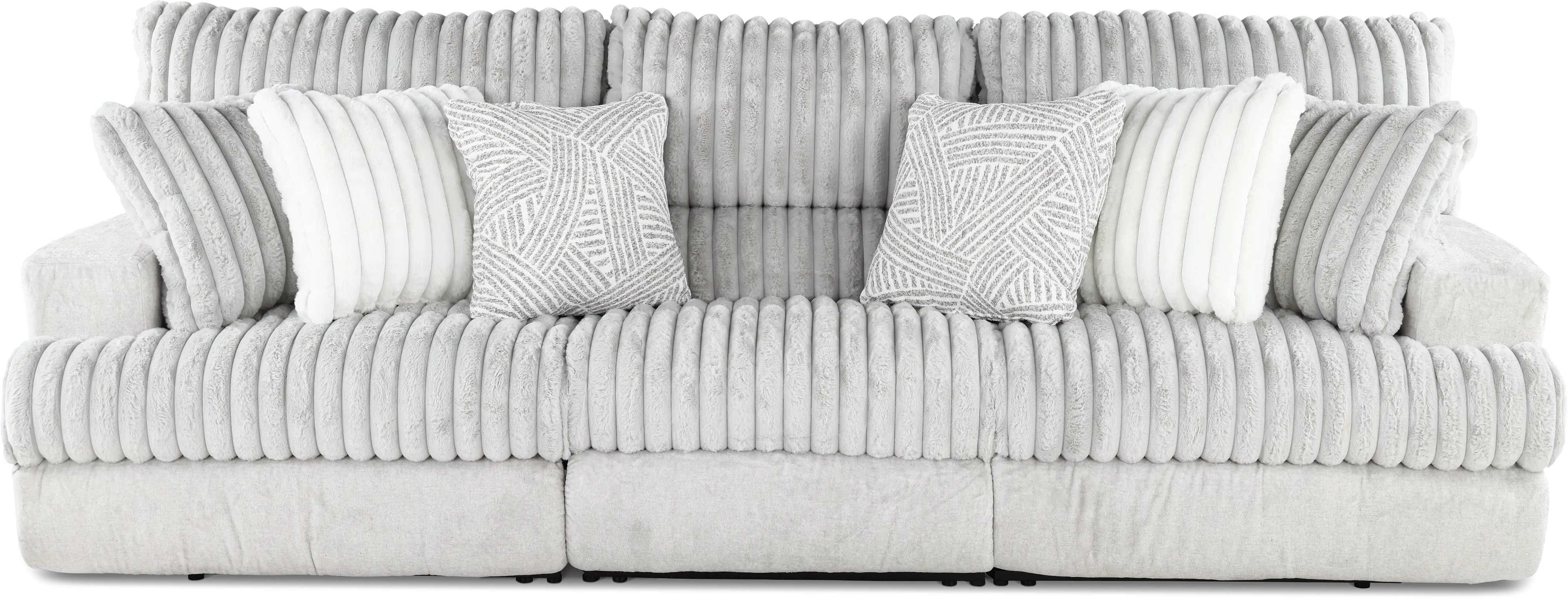 3PC/ABRAXAS/MNSTRUCK Abraxas Gray Power Reclining Sofa-1