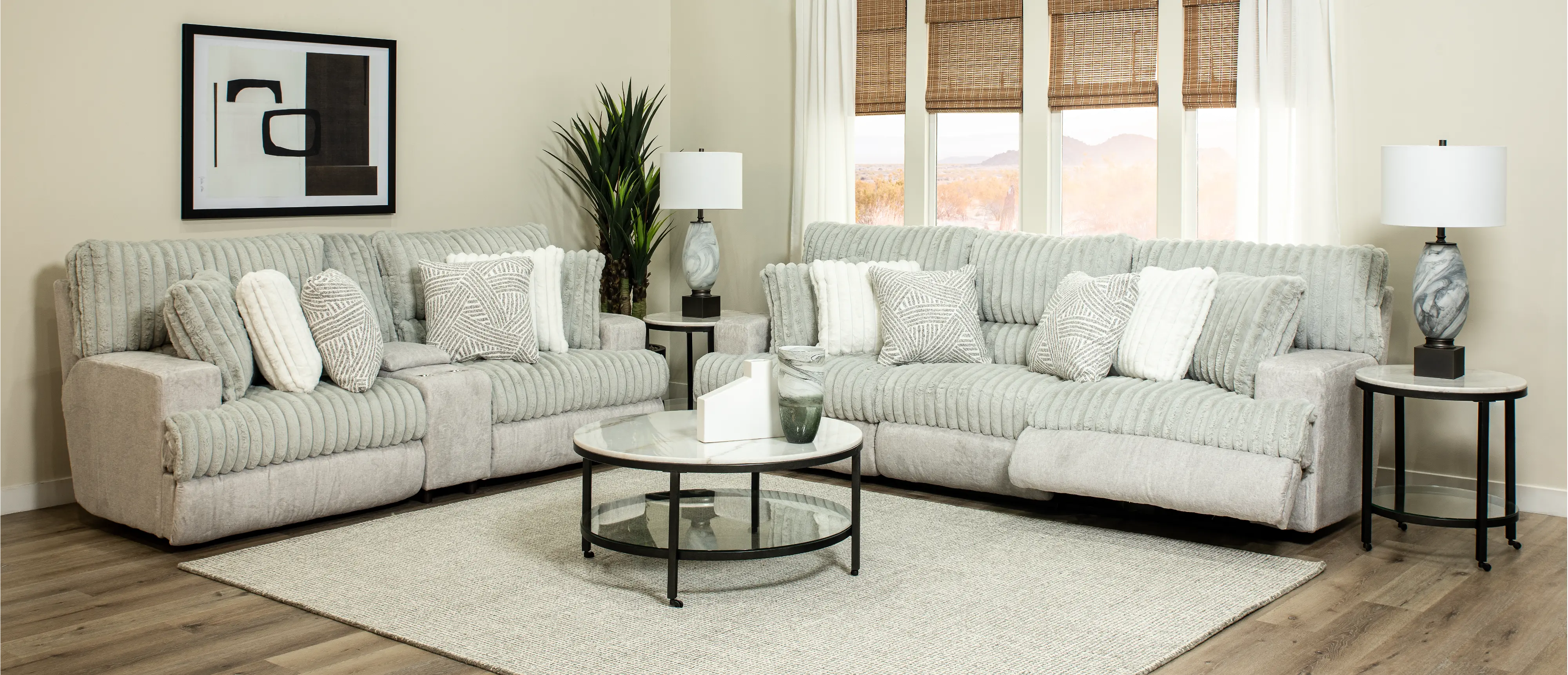 3PC/ABRAXAS/MNSTRUCK Abraxas Gray Power Reclining Sofa-2