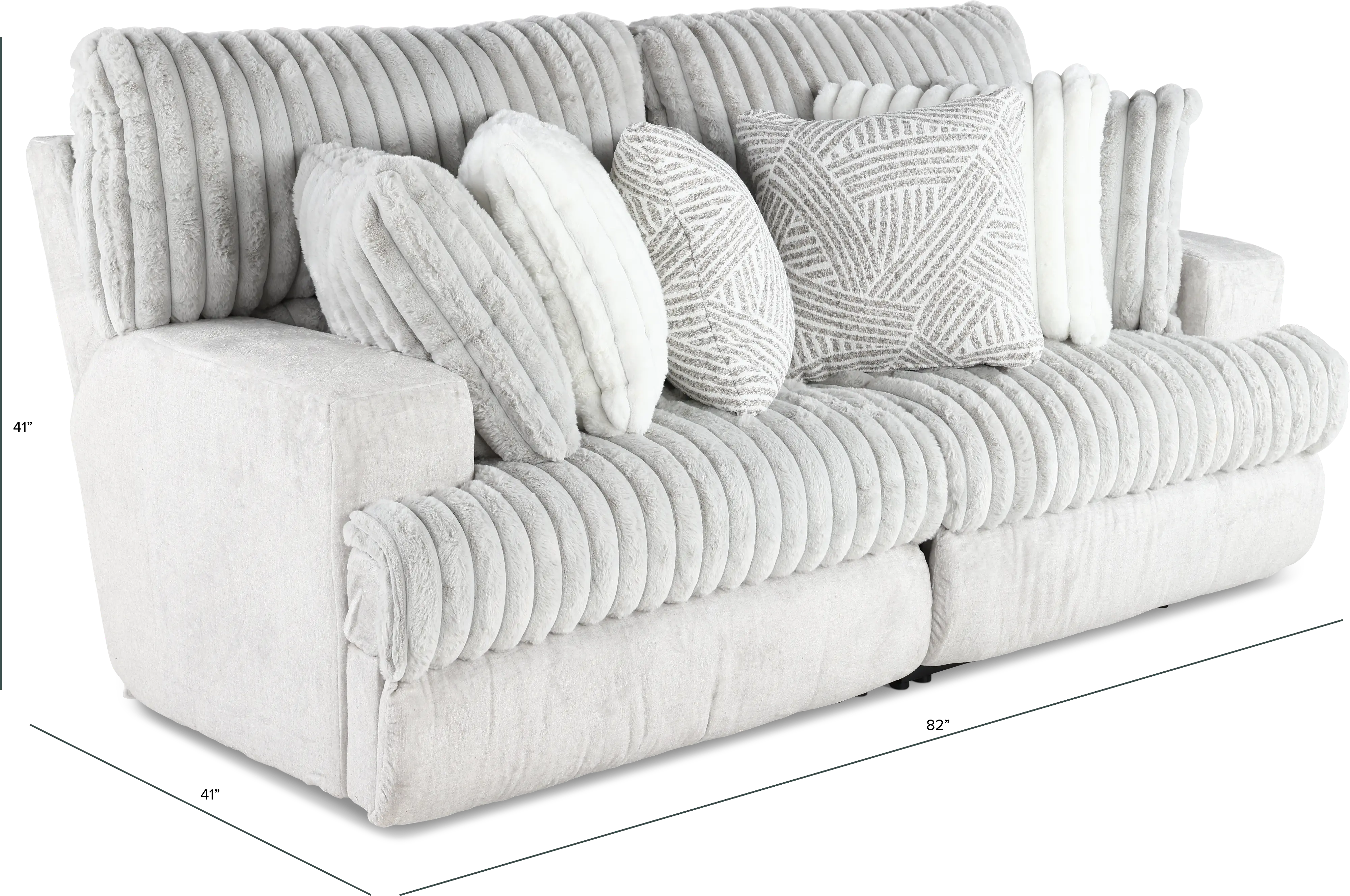 2PC/ABRAXAS/MNSTRUCK Abraxas Gray Power Reclining Loveseat-3