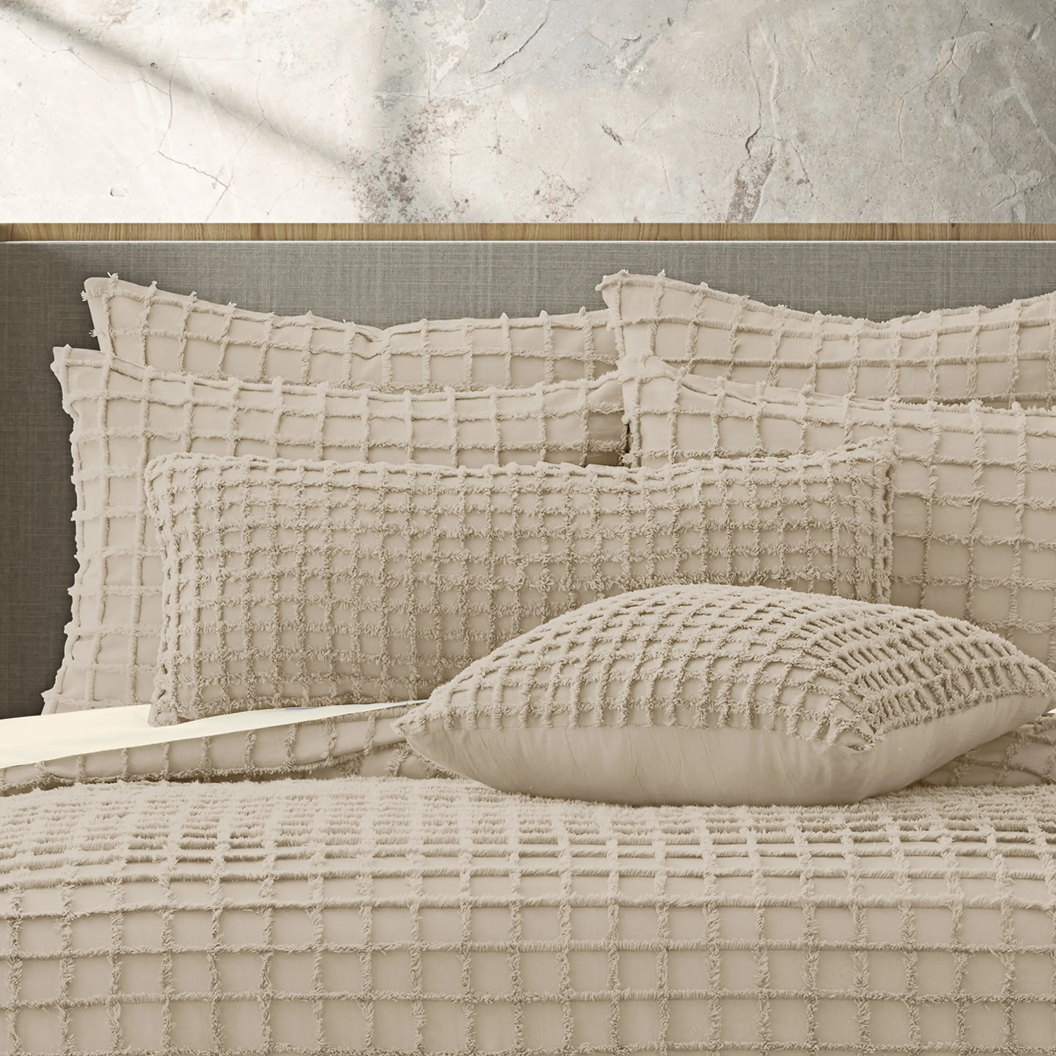 J. Queen Modern Cameron Linen Queen 3-Piece Duvet Set-2