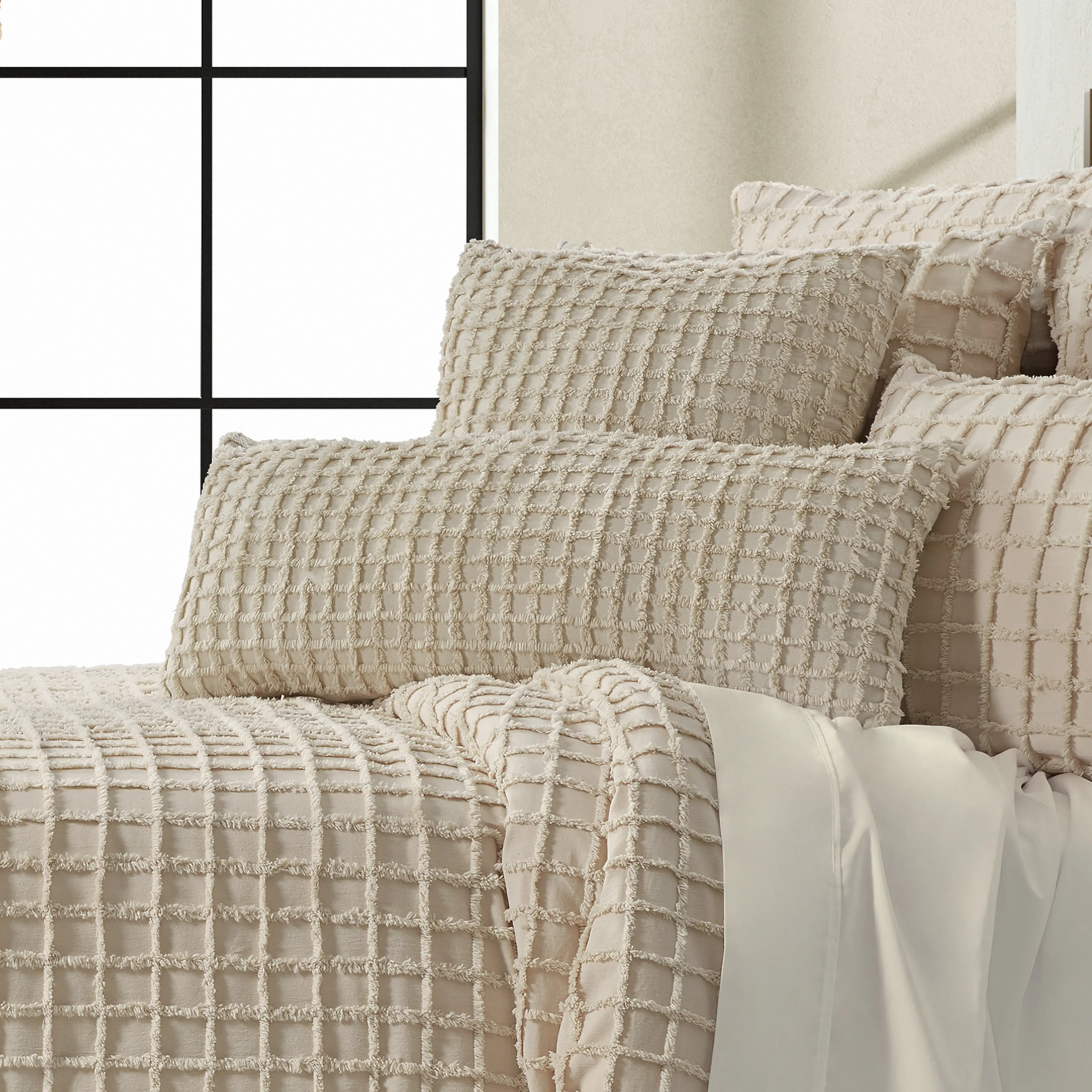 J. Queen Modern Cameron Linen 30  Bolster Throw Pillow-2