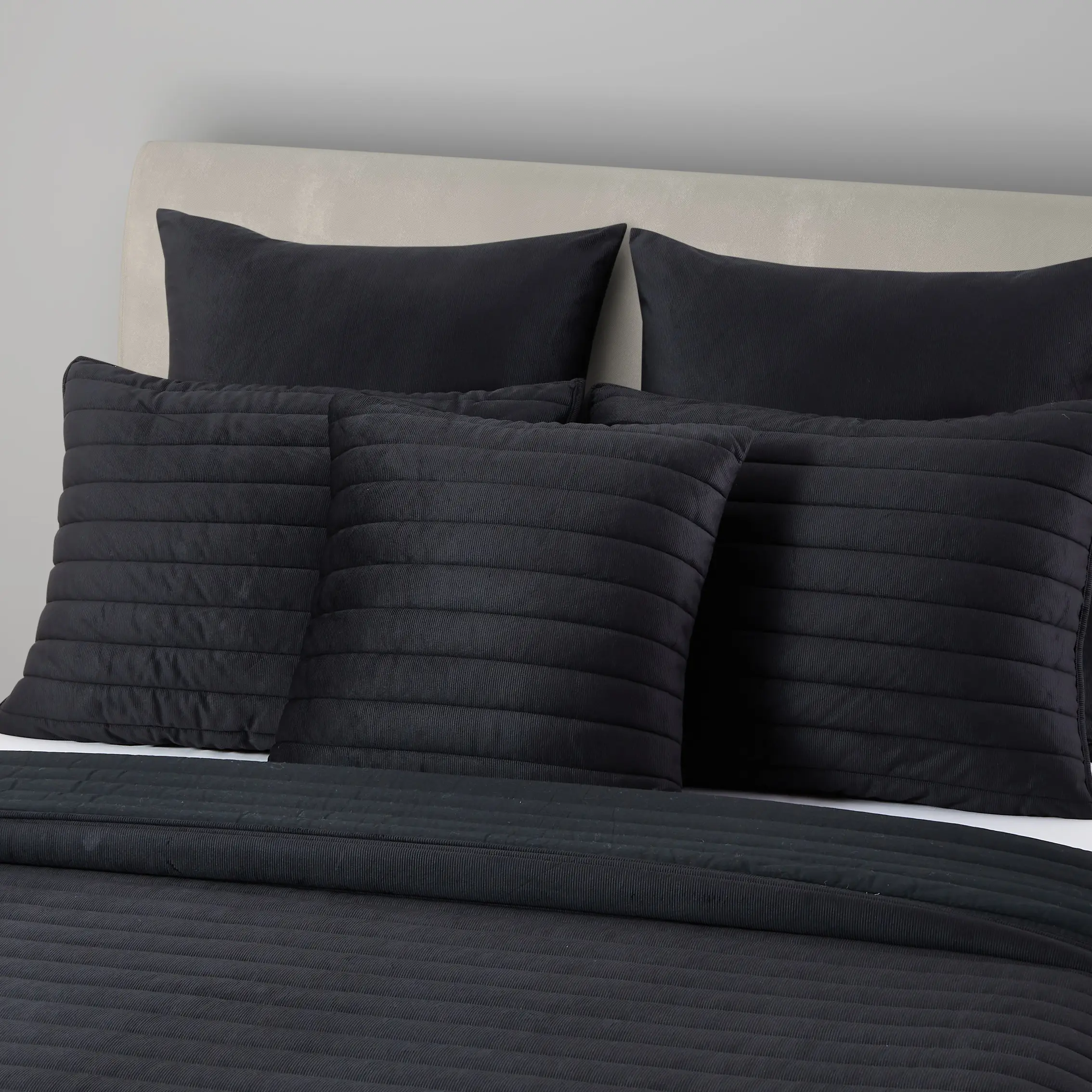 J. Queen Modern Valencia 20  Black Decorative Throw Pillow-2