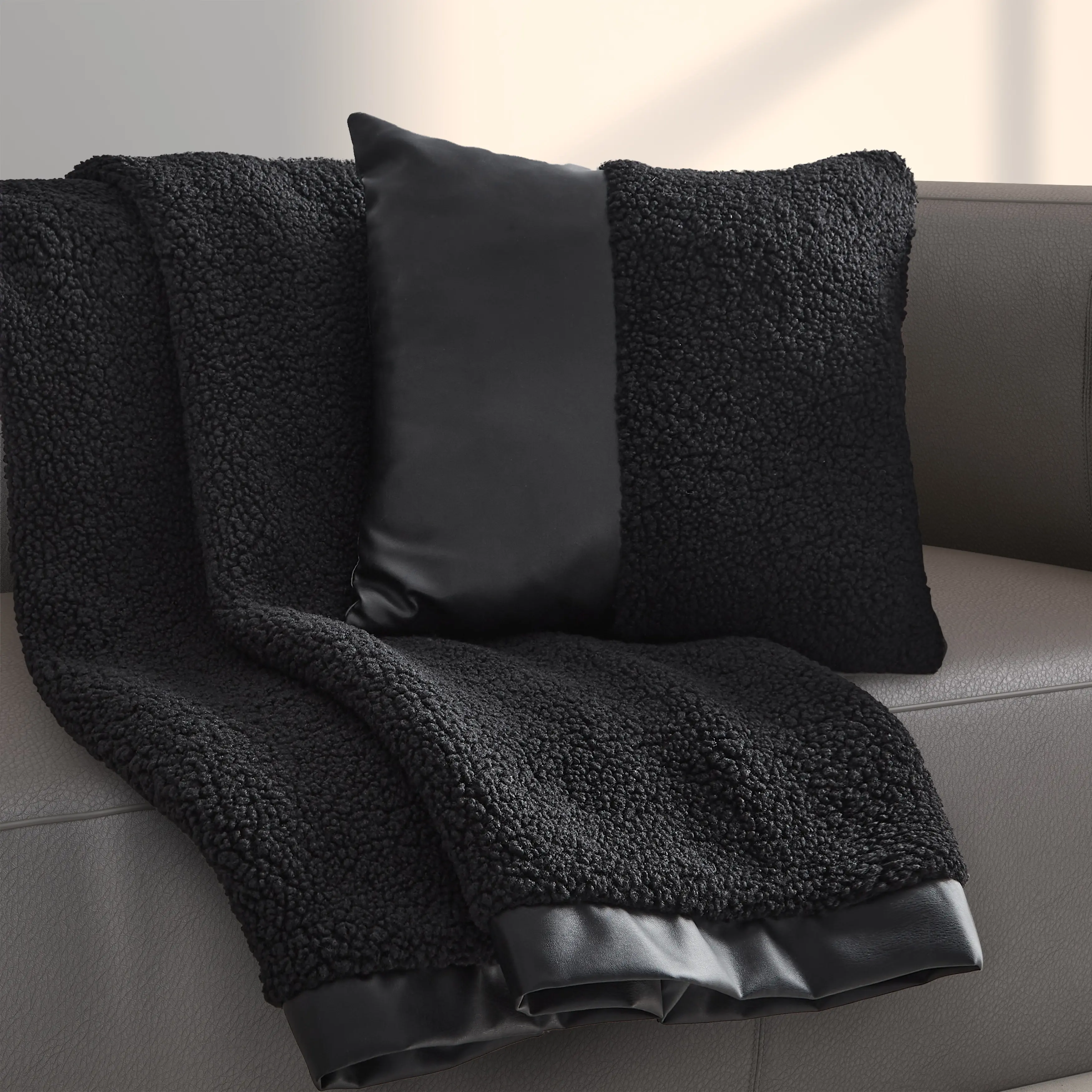 J. Queen Modern Varick Black Throw-2