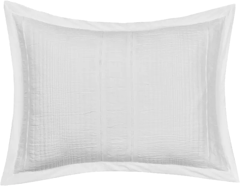 J. Queen Modern Brentwood White Standard Pillow Sham