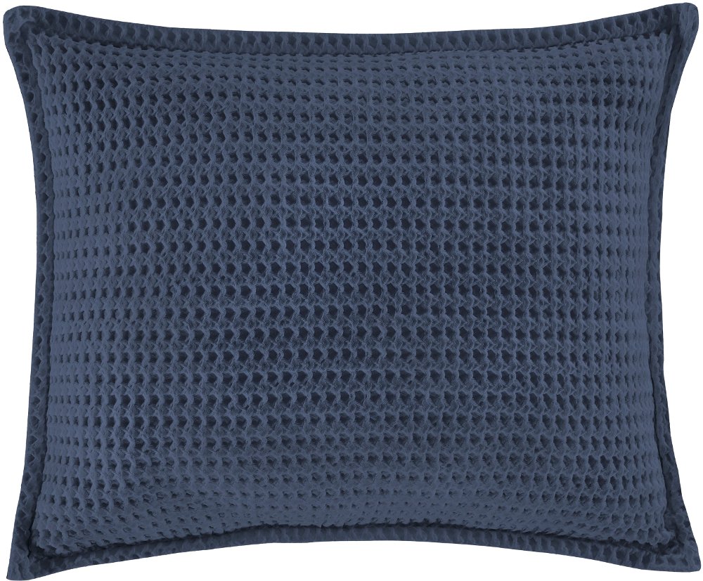 J. Queen Natural Pebble Beach Indigo Blue King Sham