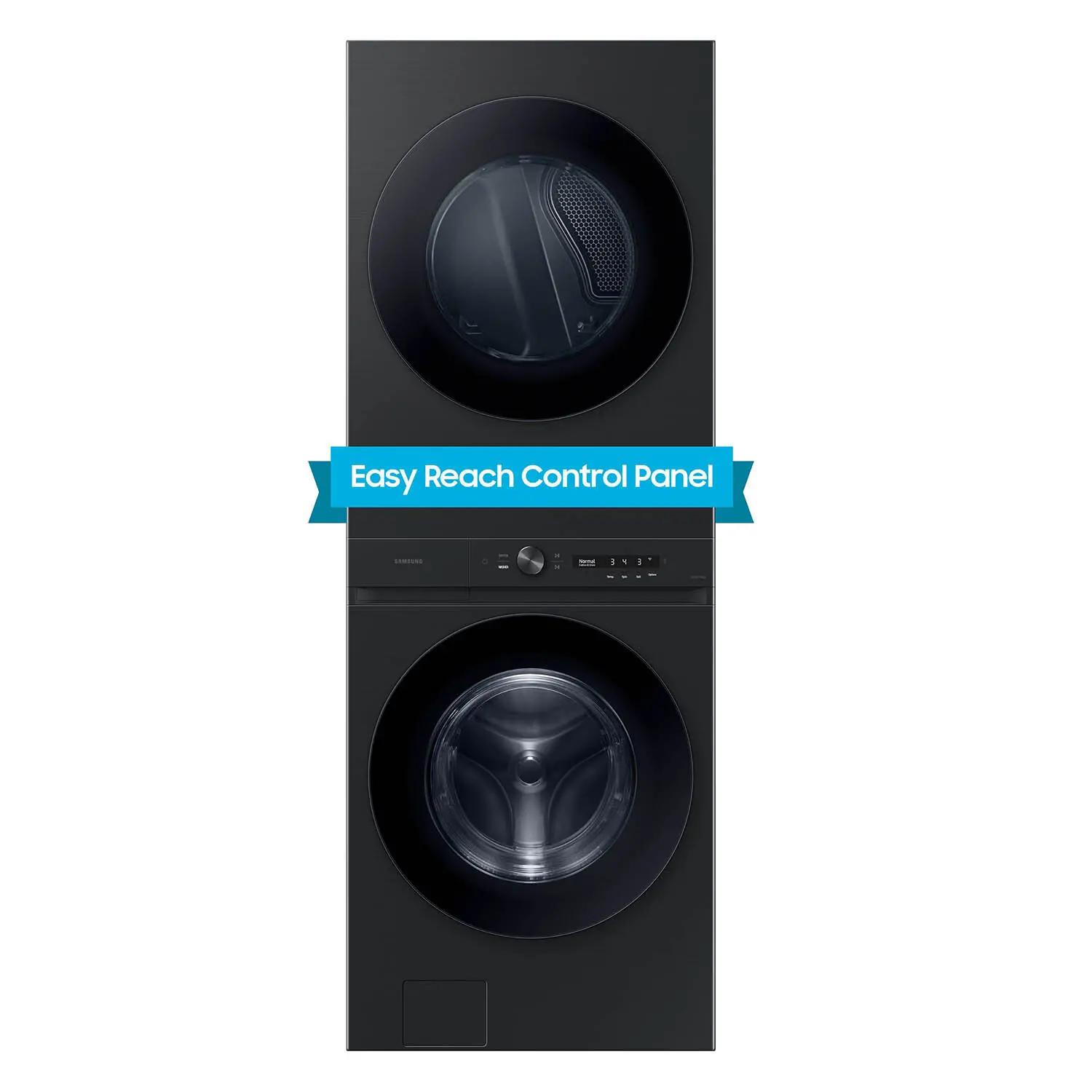 Samsung Electric Washer and Dryer AI Laundry Hub™ - Brushed Black-1
