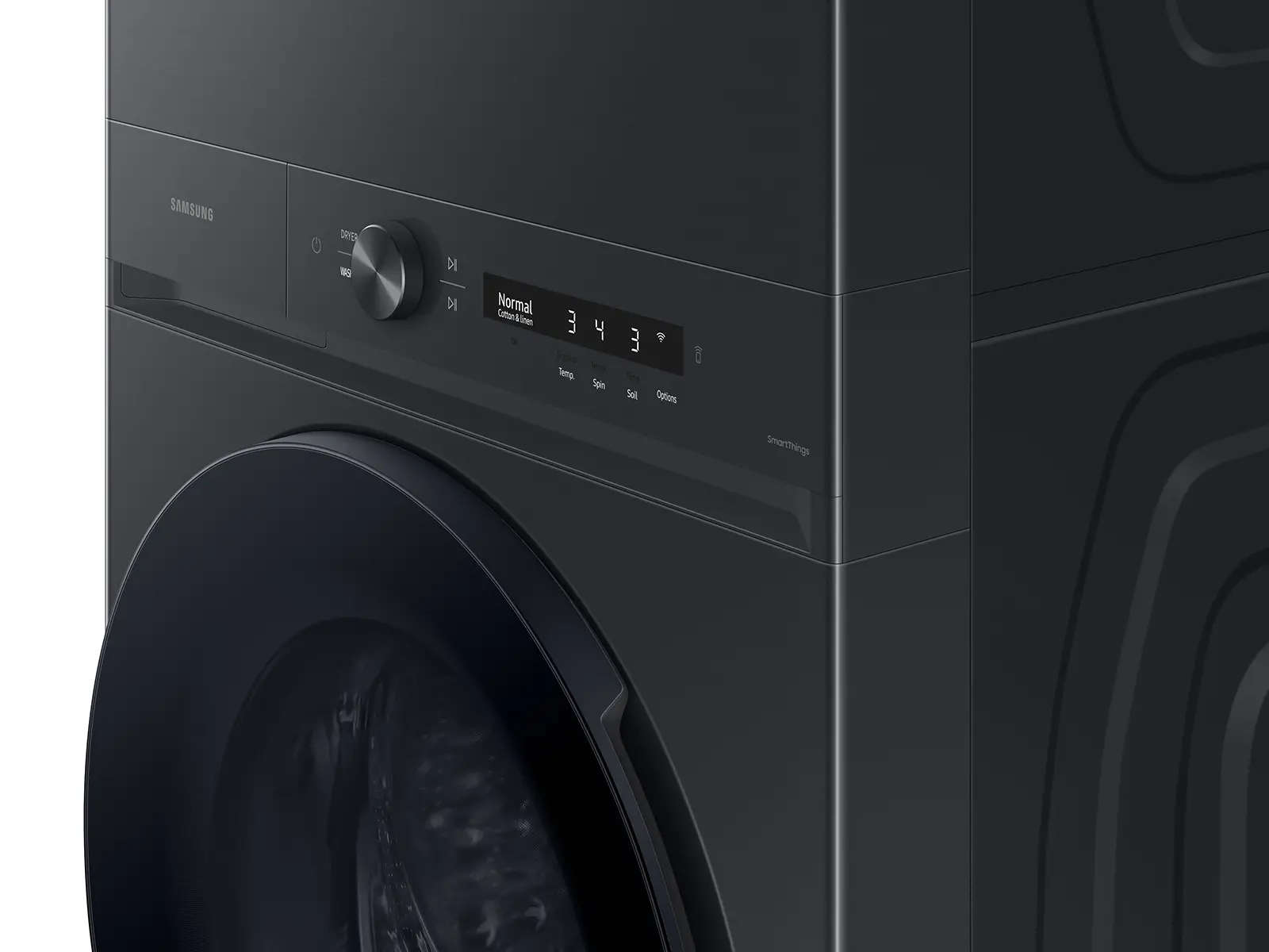 Samsung Electric Washer and Dryer AI Laundry Hub™ - Brushed Black-12